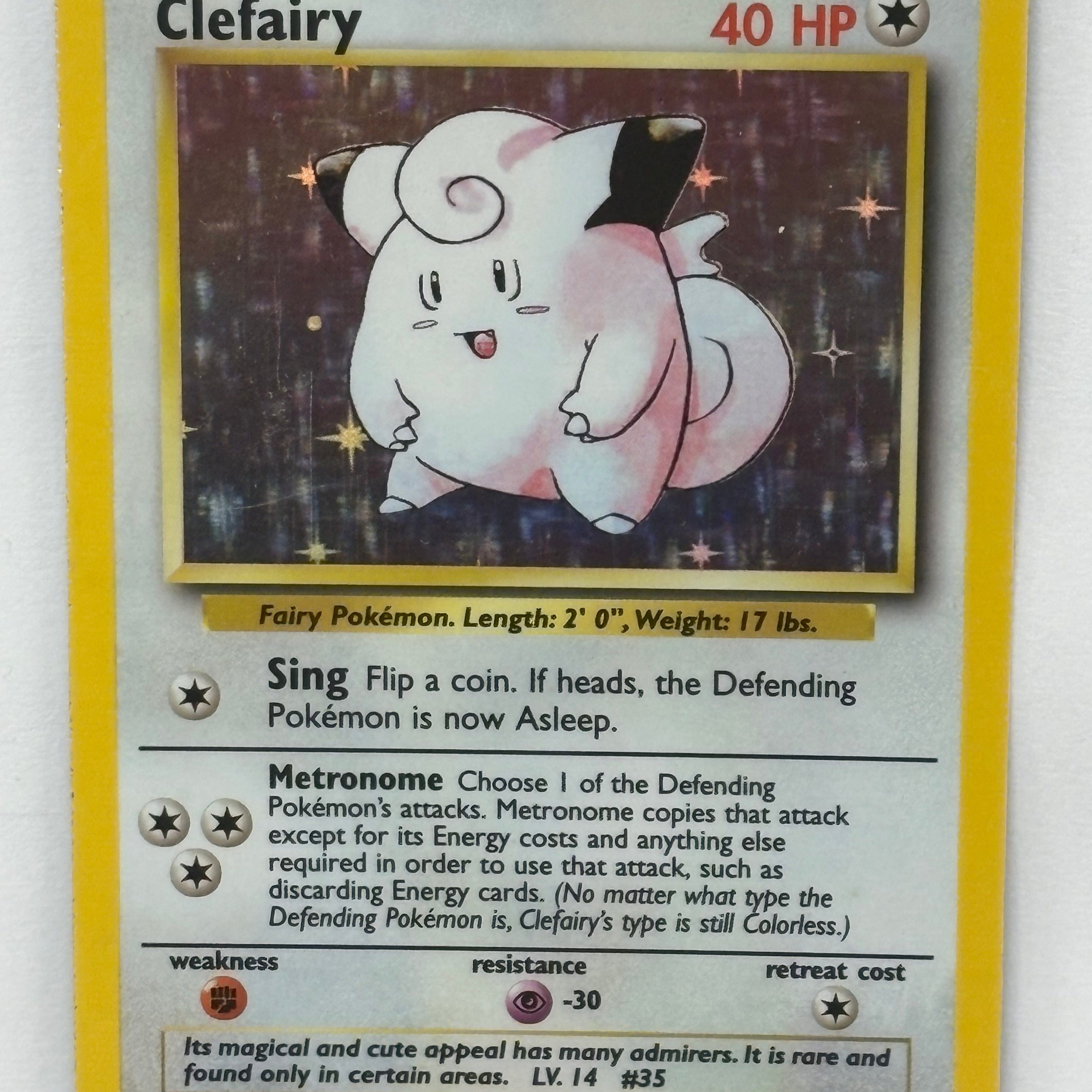 Pokémon TCG - Base Set Unlimited Clefairy Holo 5/102 NM