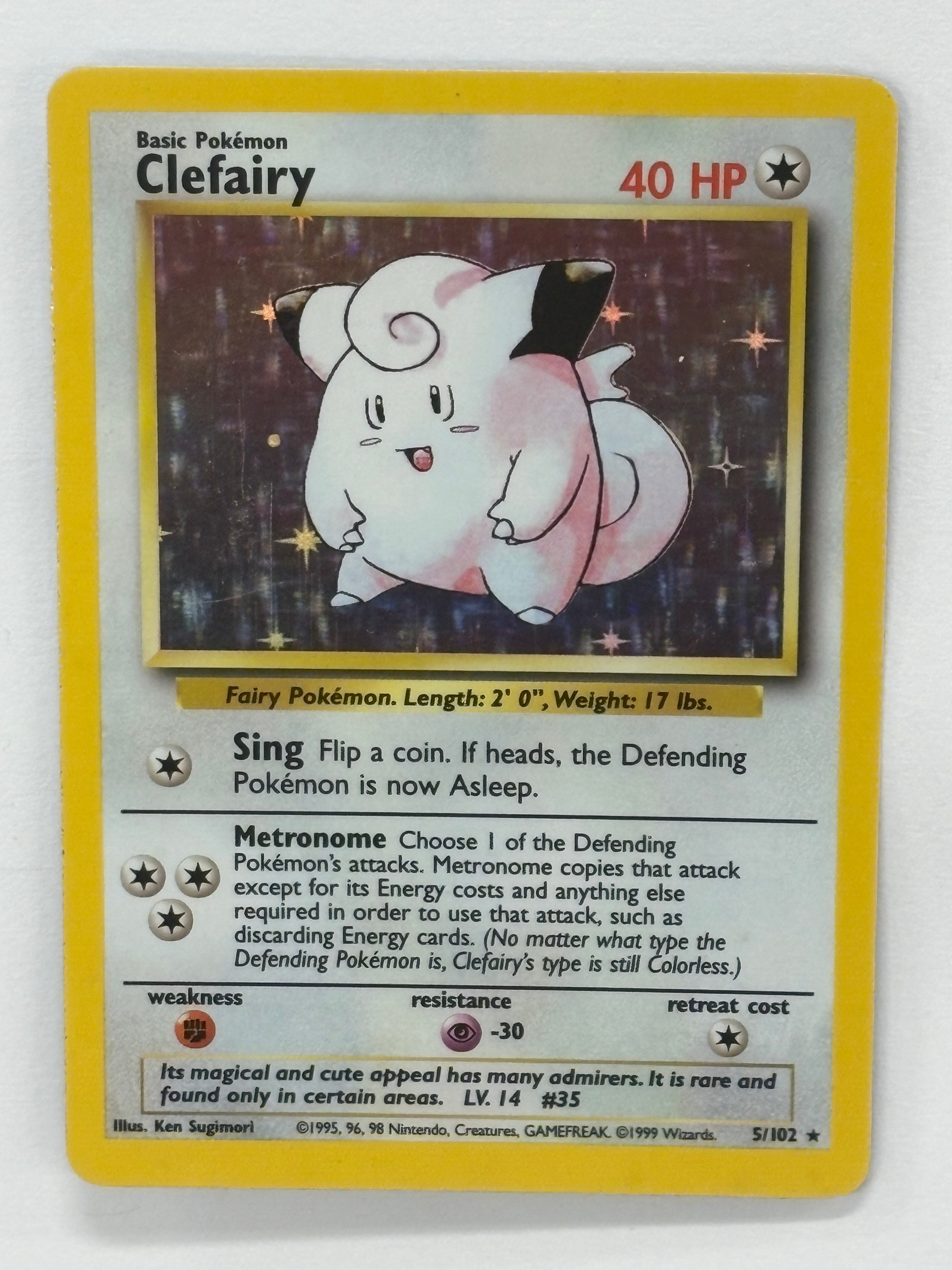 Pokémon TCG - Base Set Unlimited Clefairy Holo 5/102 NM