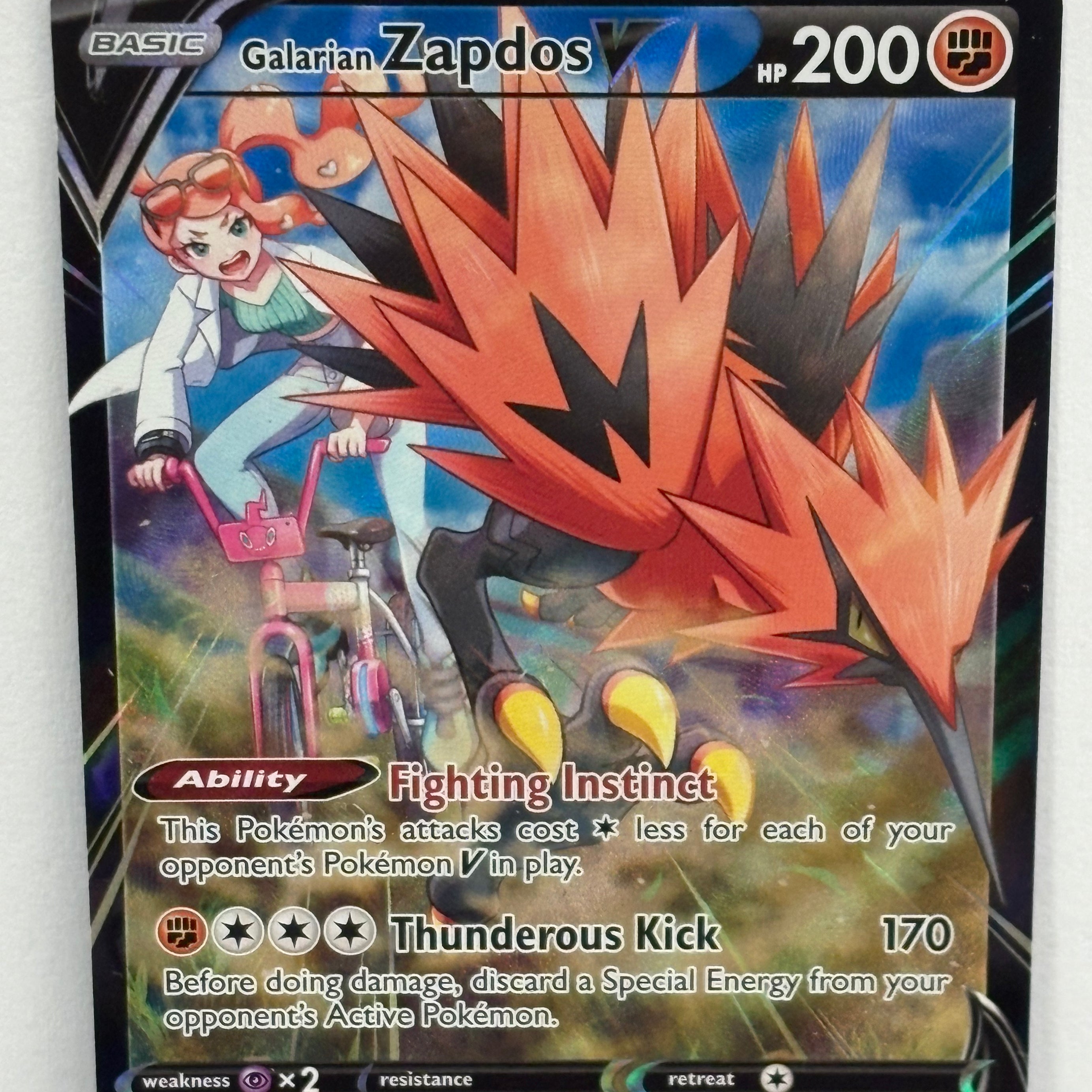 Pokémon TCG - Astral Radiance Galarian Zapdos V TG19/TG30 NM