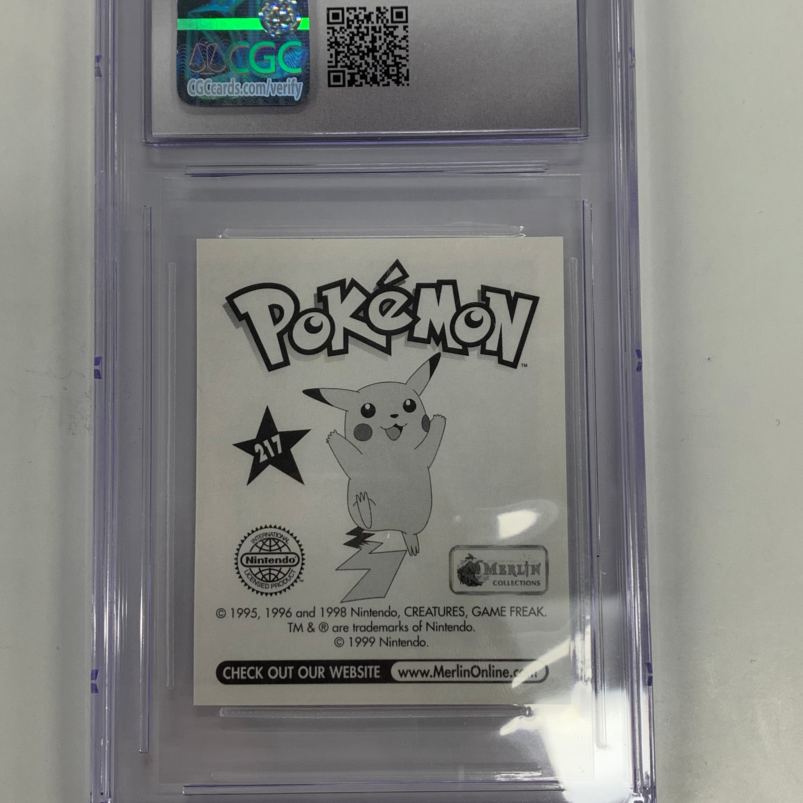 Pokémon TCG - CGC Mint+ 9.5 Pokémon Merlin Series 1 Abra 217