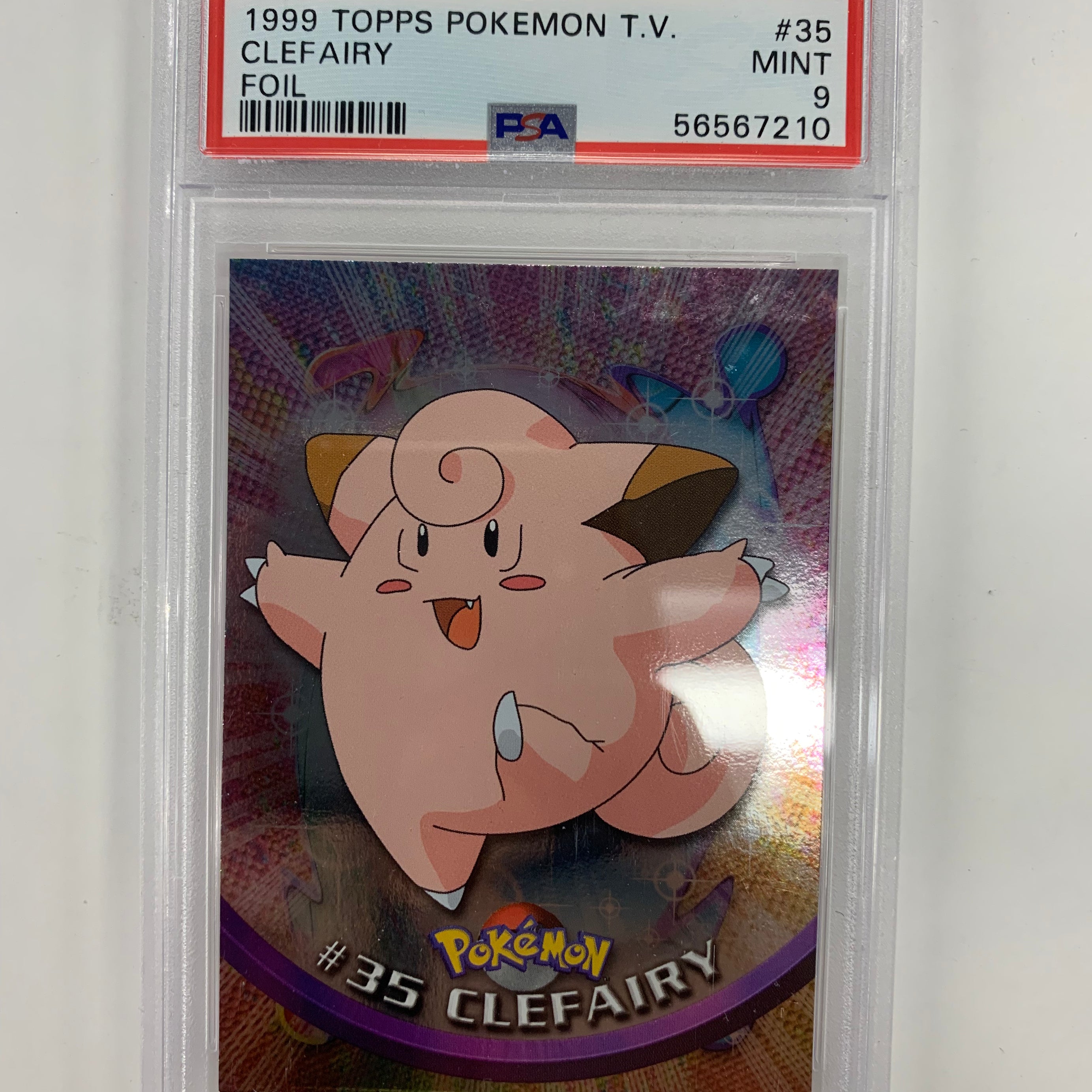 Pokémon TCG - PSA Mint 9 Topps Pokémon T.V. Clefairy 35 Foil