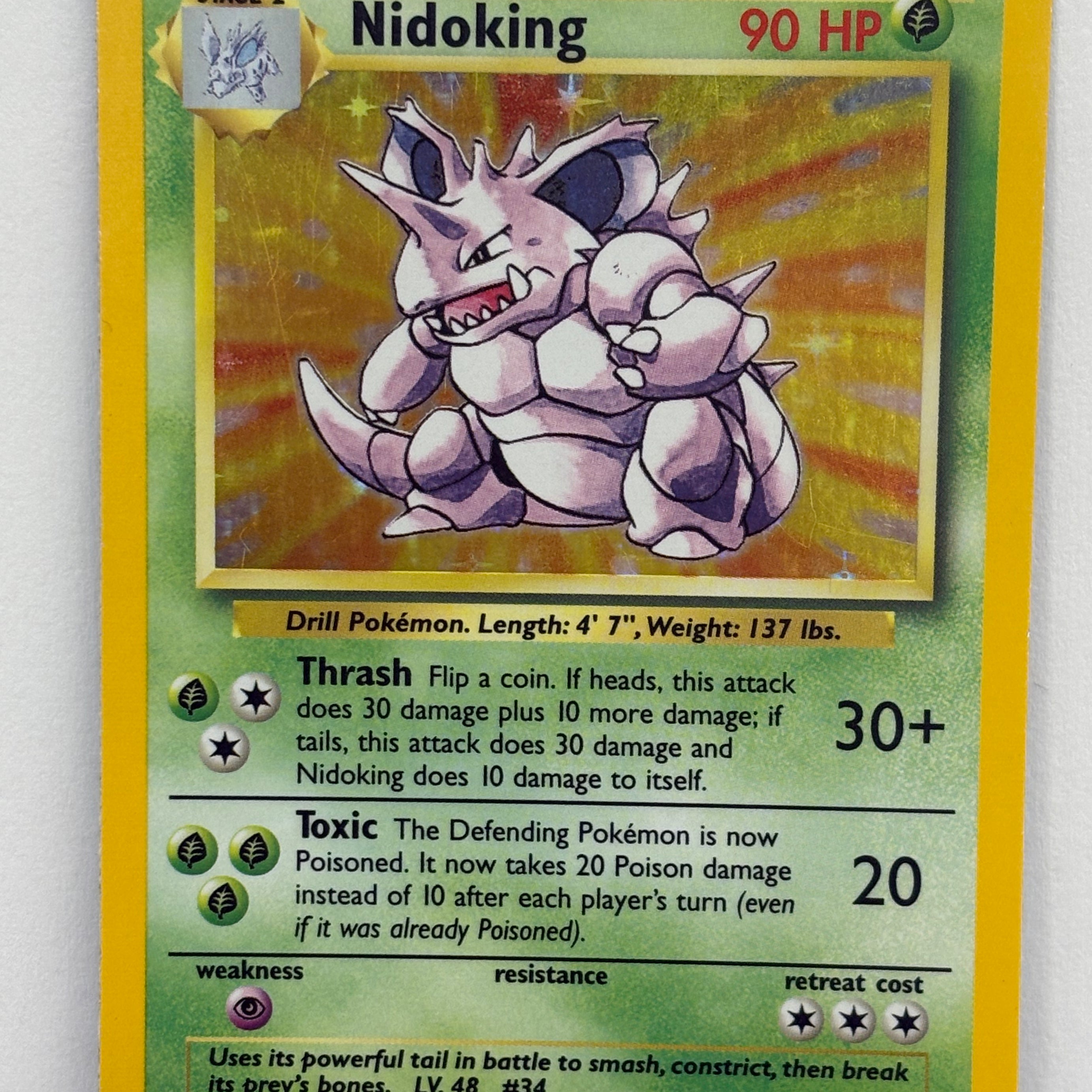Pokémon TCG - Base Set Unlimited Nidoking Holo 11/102 LP