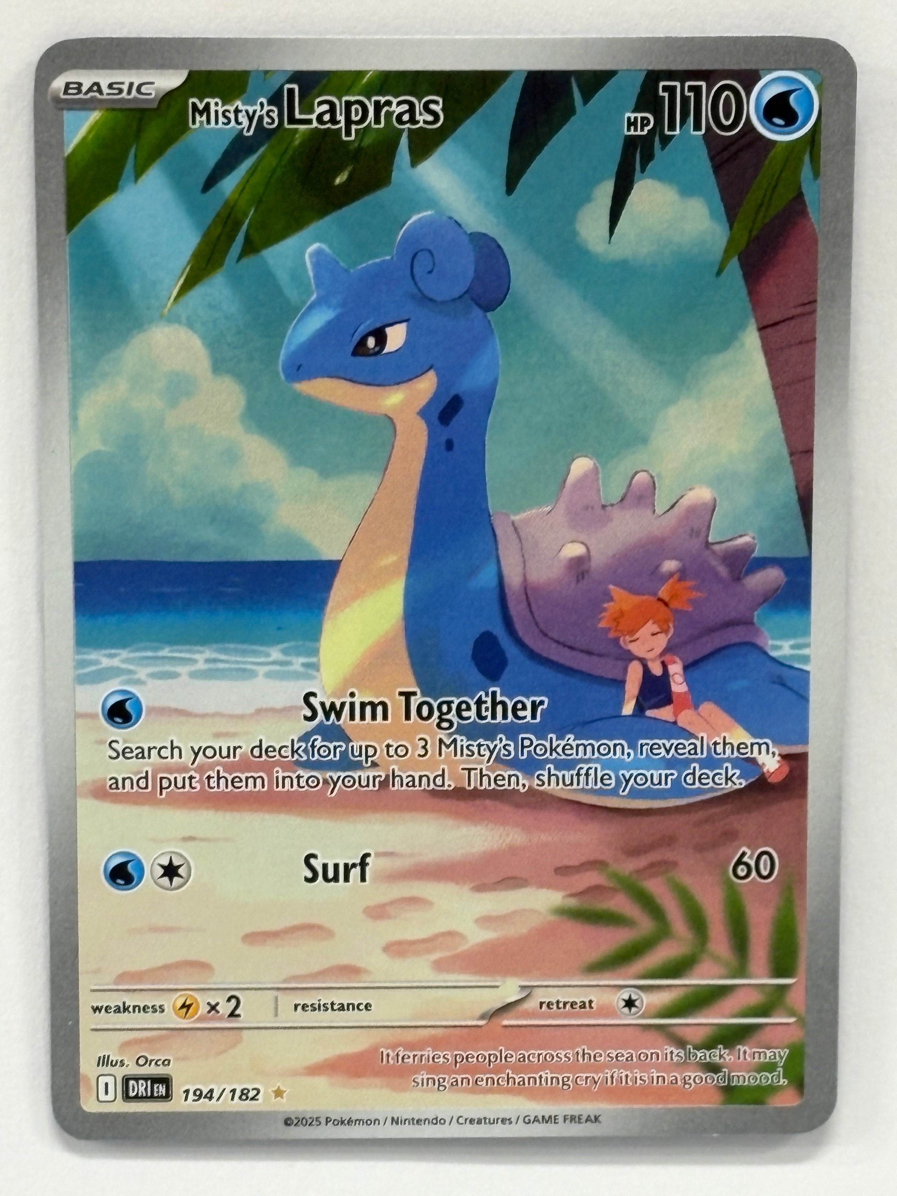 Pokémon TCG - Destined Rivals Misty's Lapras 194/182 NM