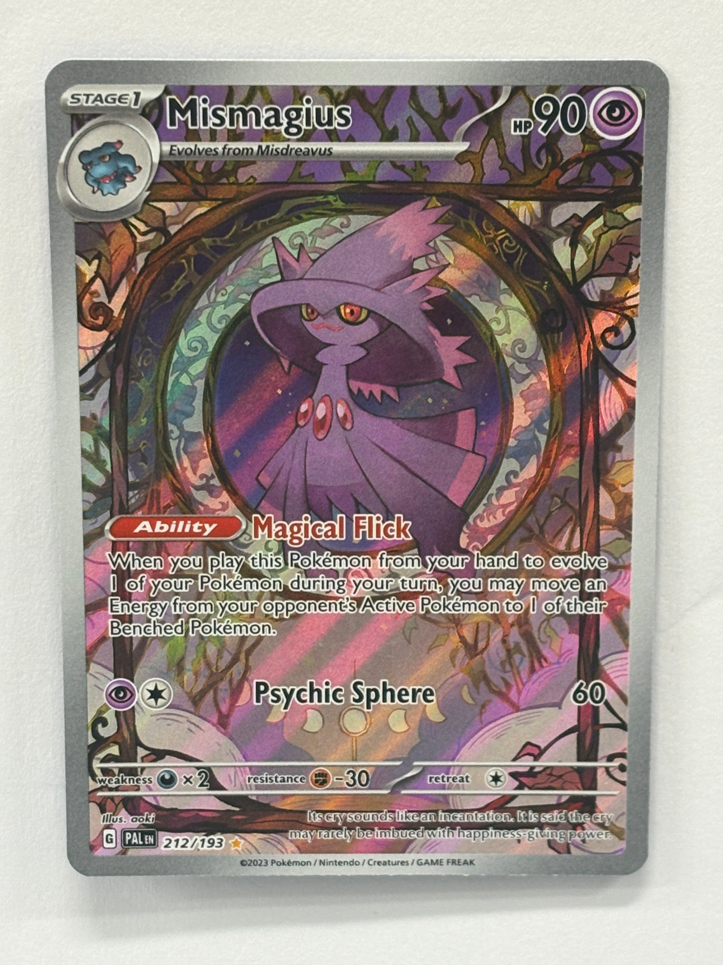 Pokémon TCG - Paldea Evolved Mismagius 212/193 NM