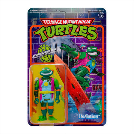Super7 ReAction Teenage Mutant Ninja Turtles Sewer Surfer Mike Action Figure