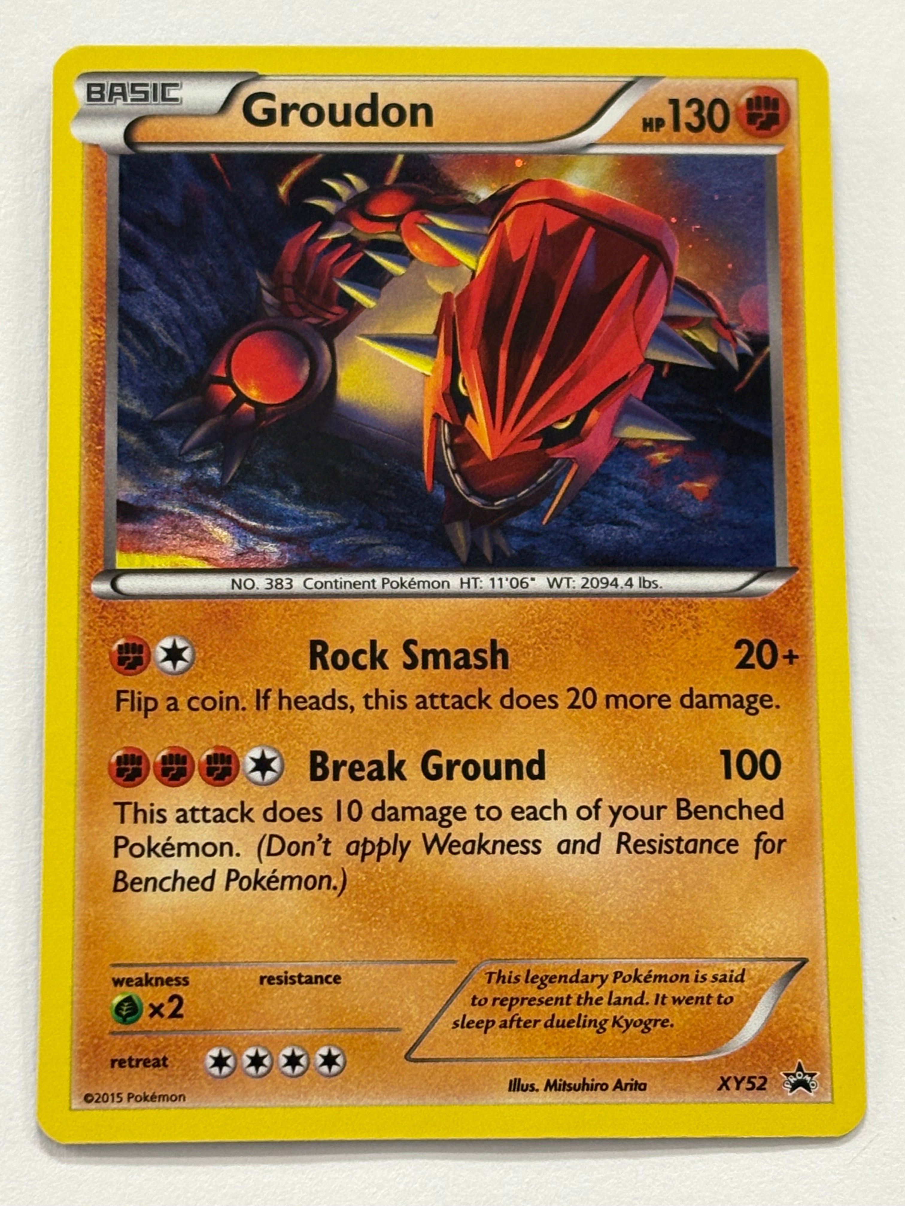 Pokémon TCG - XY Promo Card Groudon XY52 NM