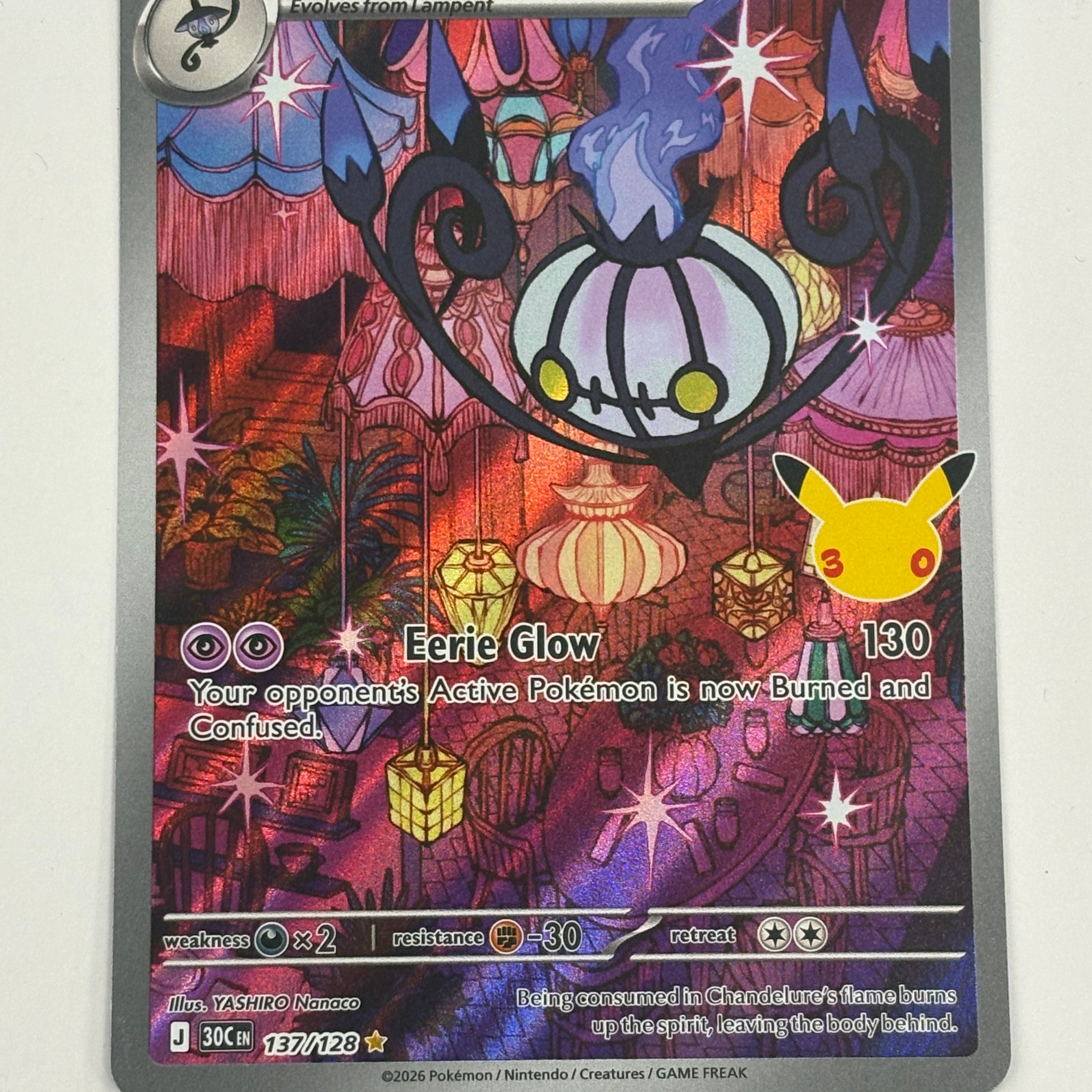 Pokémon TCG - 30th Celebration Chandelure 137/128 NM