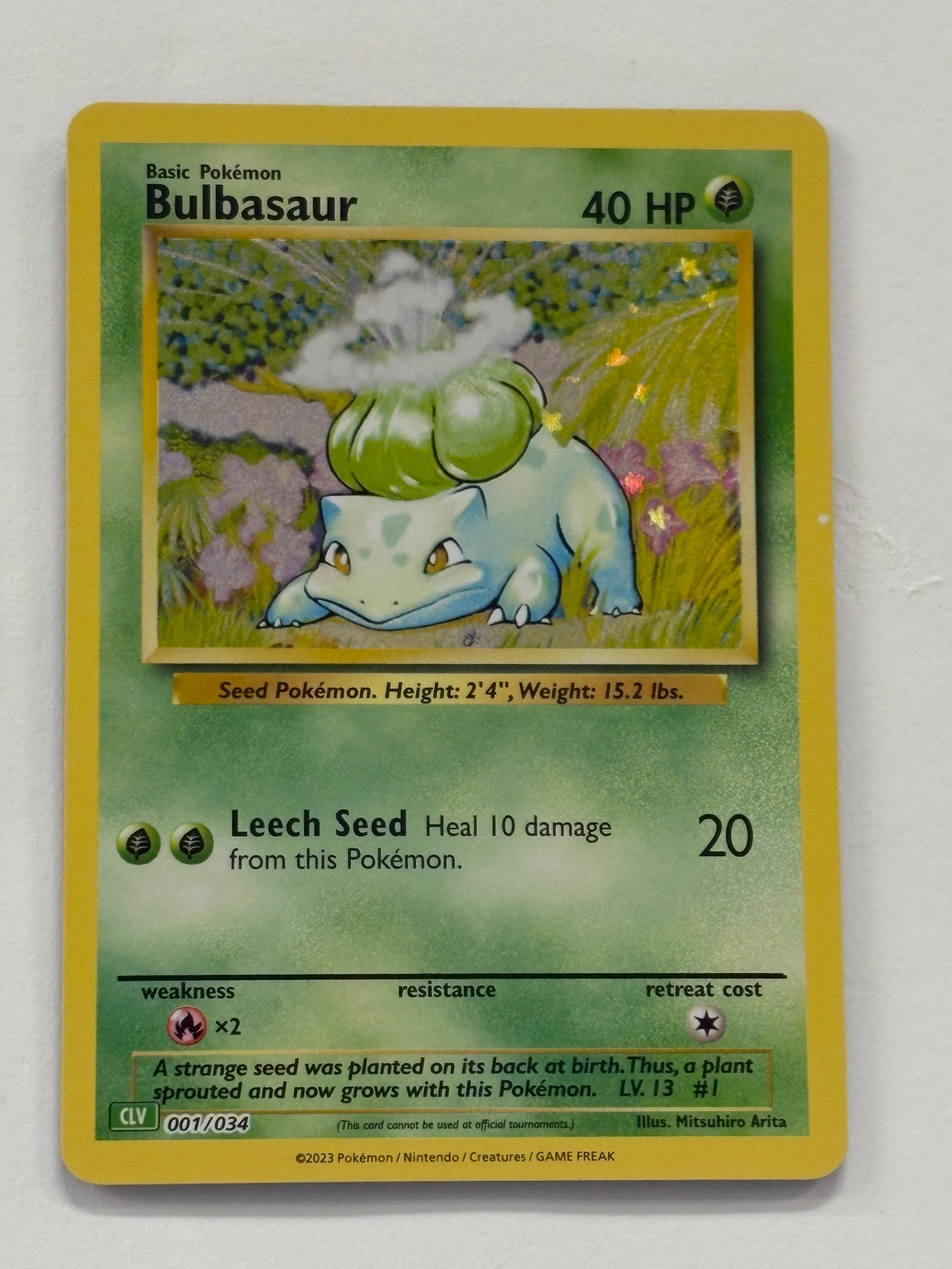 Pokémon TCG - Trading Card Game Classic Bulbasaur 001/034 NM