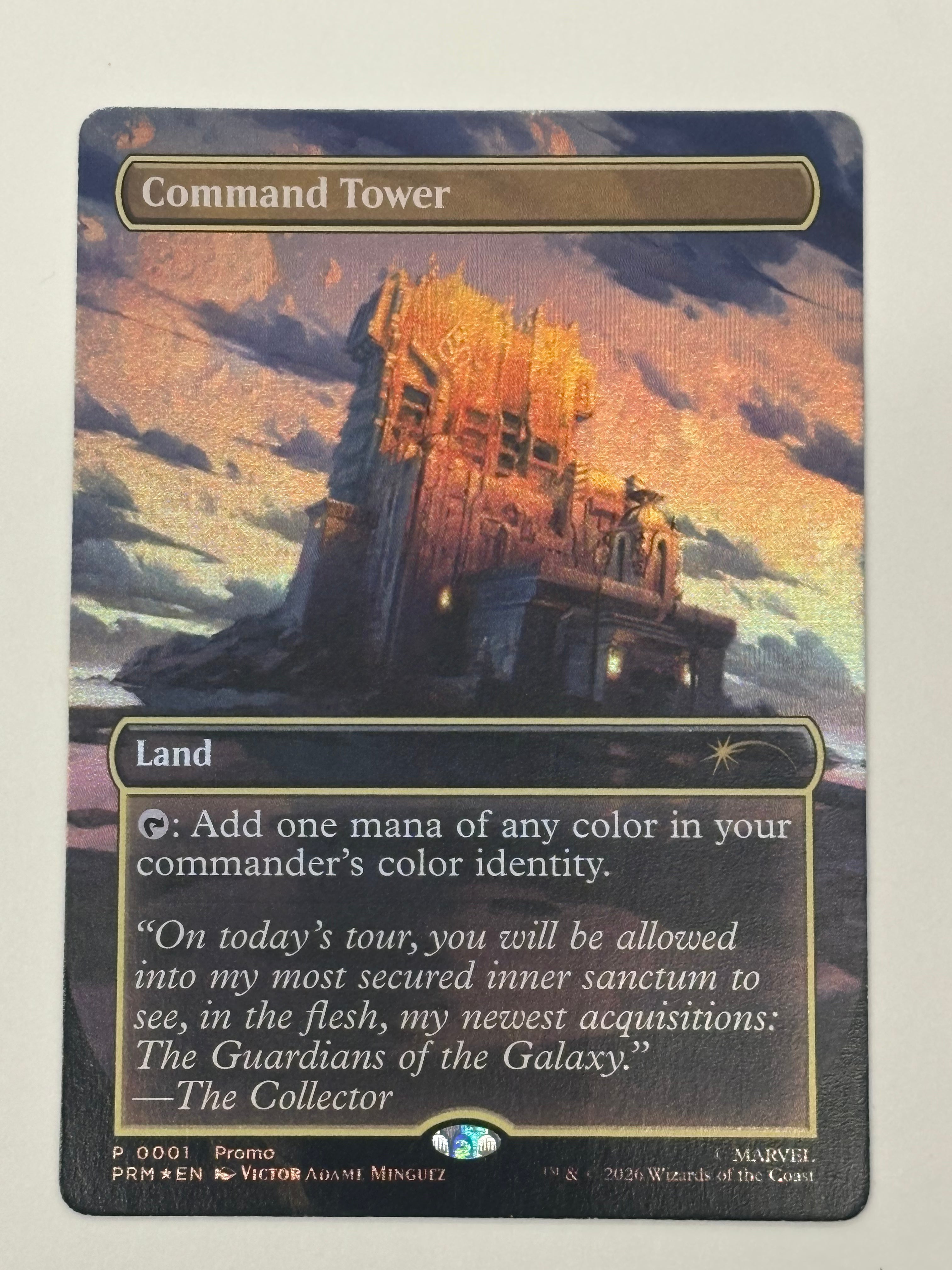 Magic the Gathering TCG - Marvel’s Super Heroes Promo Command Tower (Extended Art Foil) 001 NM