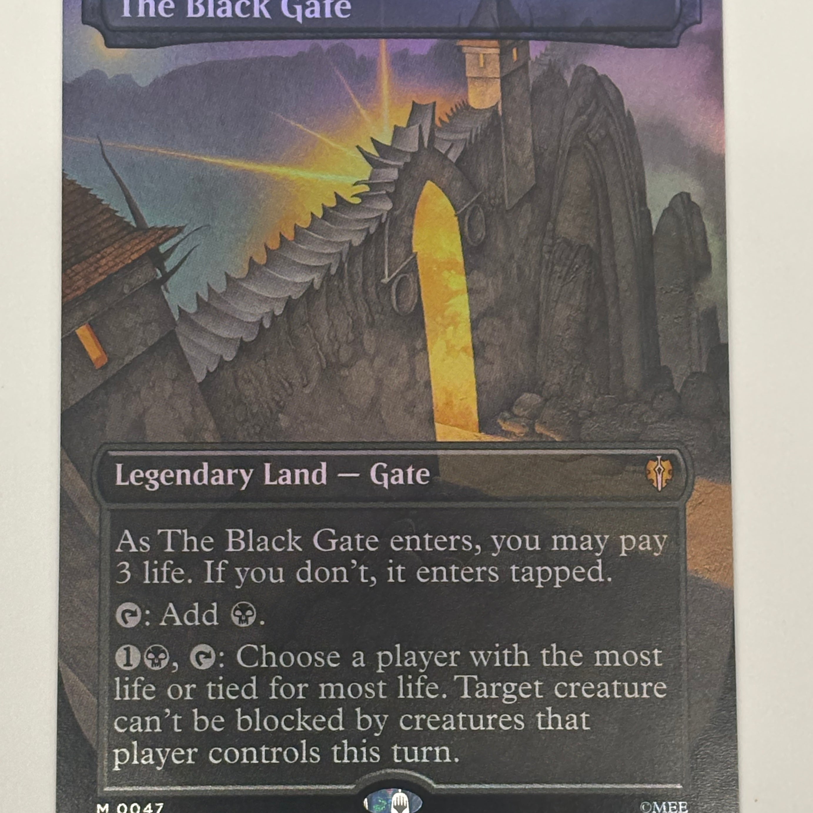 Magic The Gathering TCG - The Hobbit: Eternal-Legal The Black Gate (Borderless Foil) 047 NM