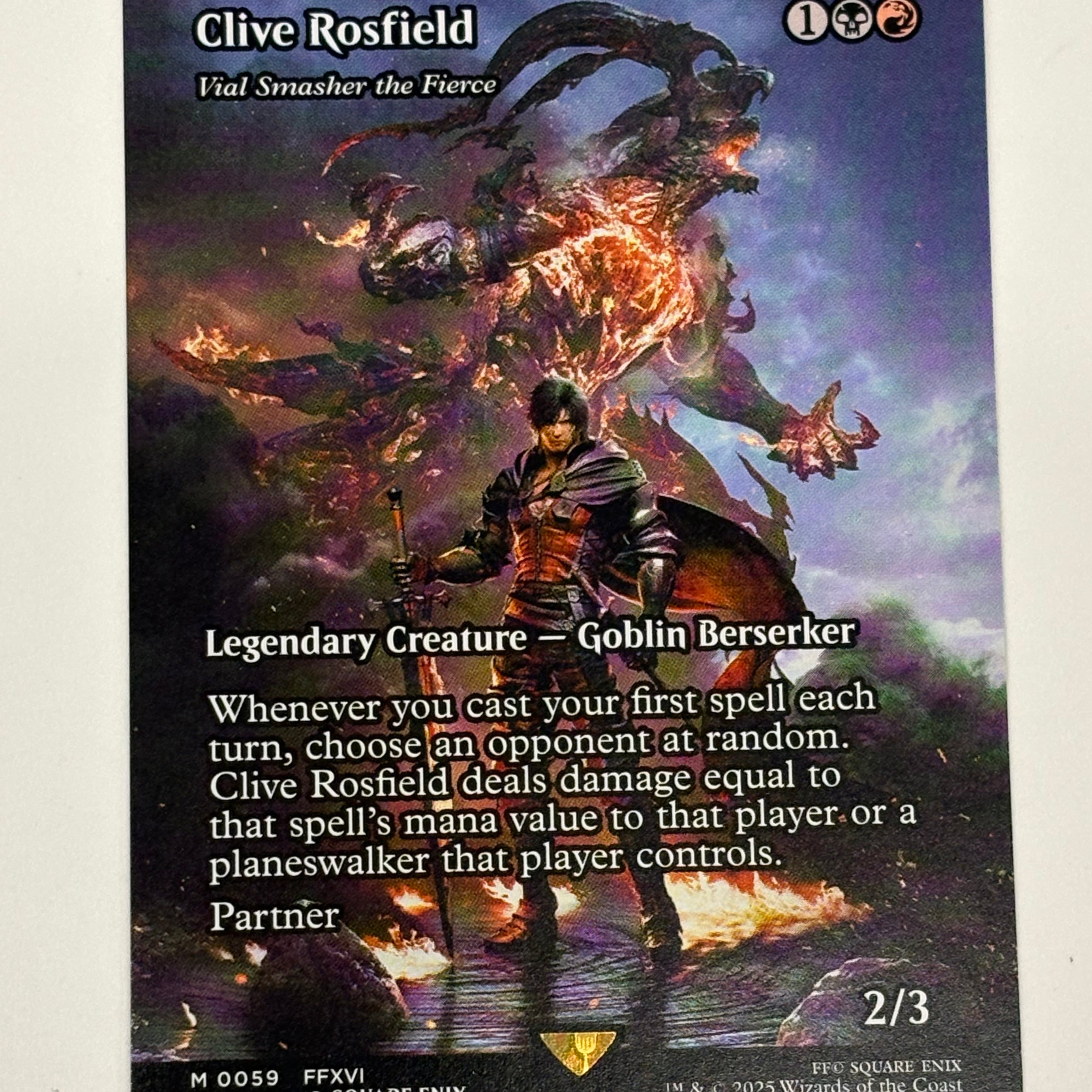 Magic The Gathering TCG - Final Fantasy: Through the Ages Clive Rosfield Vial Smasher the Fierce 059 NM