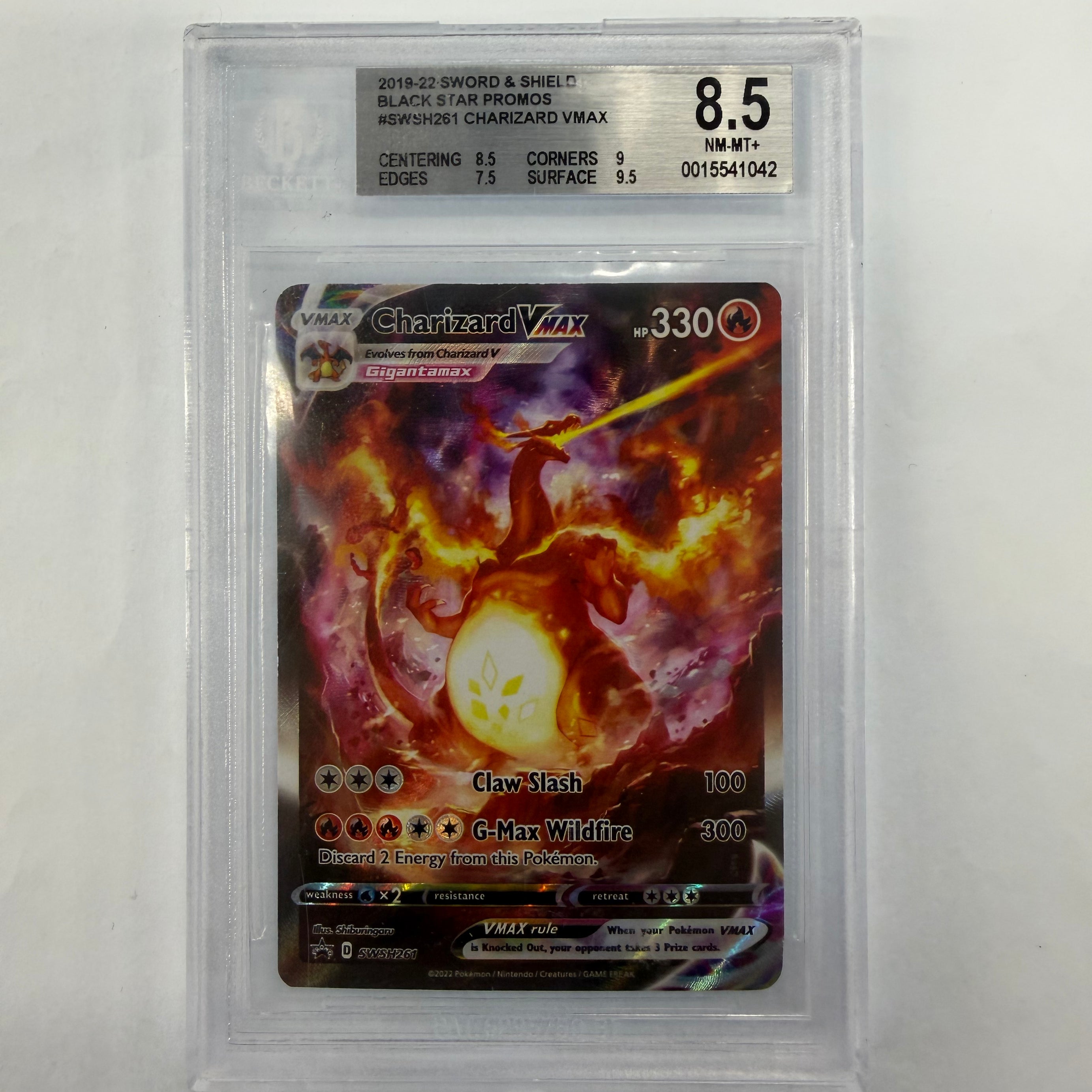 Pokemon TCG - Beckett 8.5 NM-MT+ Sword and Shield Promo Cards Charizard VMAX SWSH261