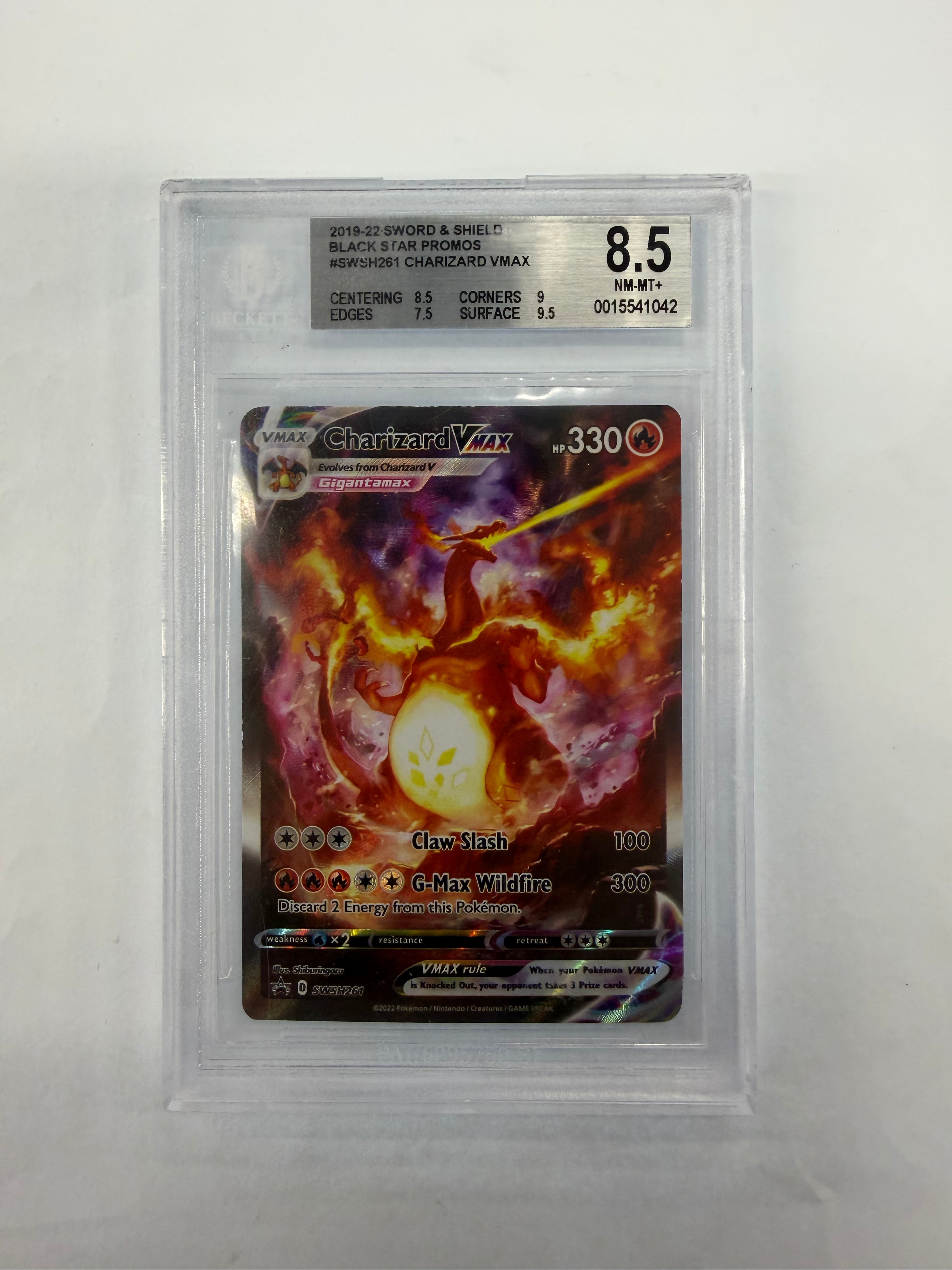 Pokemon TCG - Beckett 8.5 NM-MT+ Sword and Shield Promo Cards Charizard VMAX SWSH261