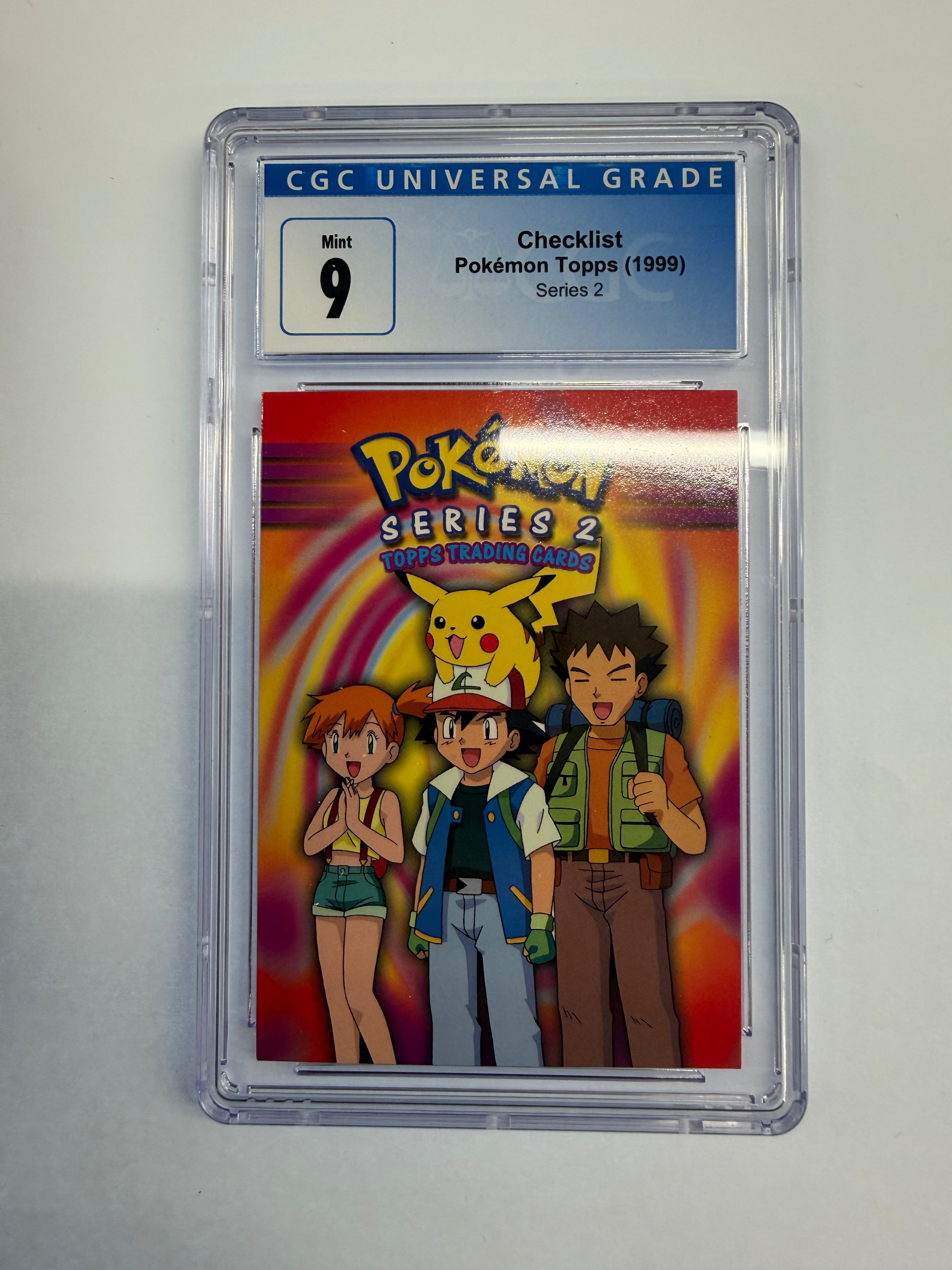 Pokemon TCG - CGC Mint 9 Pokemon Topps Series 2 Checklist
