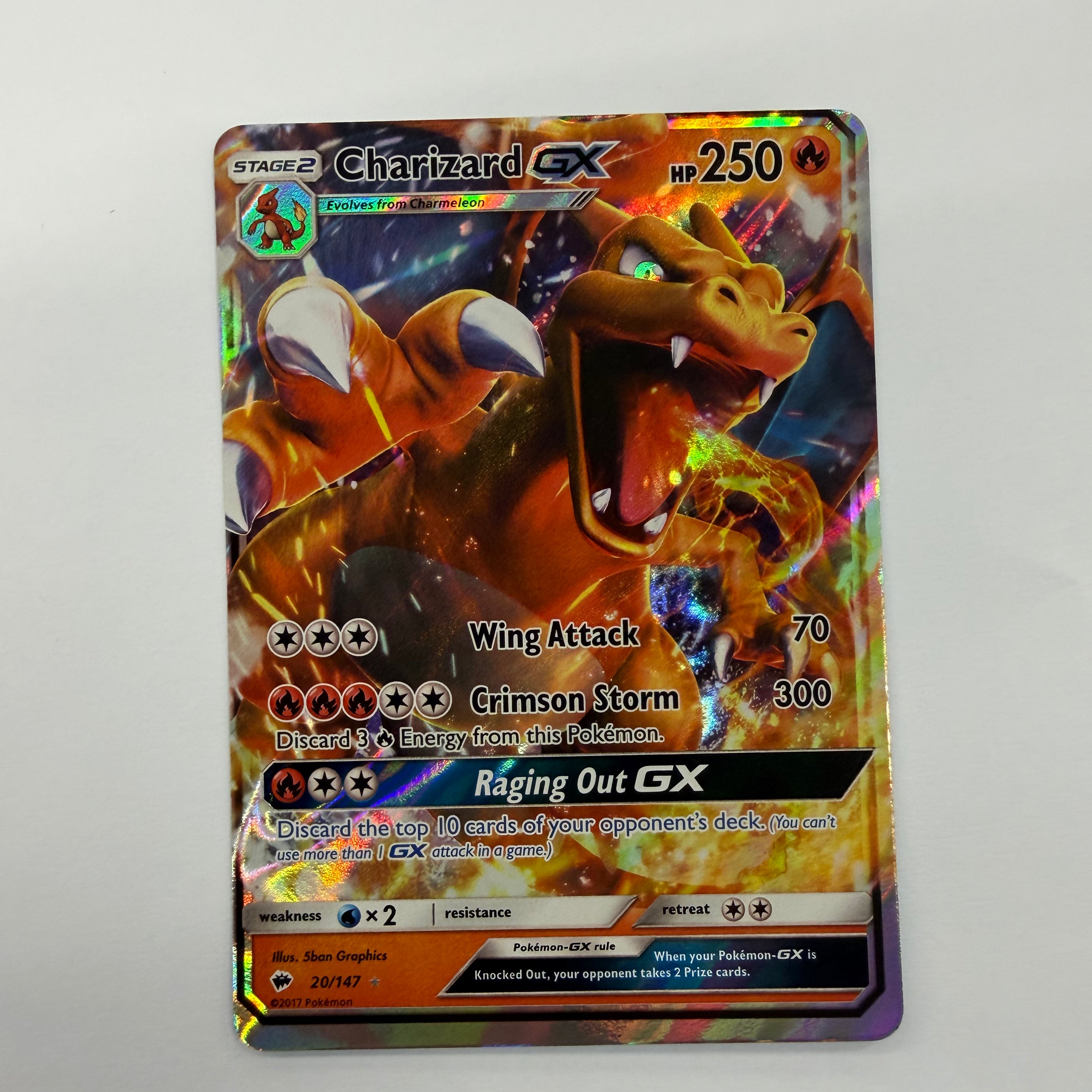 Pokémon TCG - Burning Shadows Charizard GX 20/147 NM