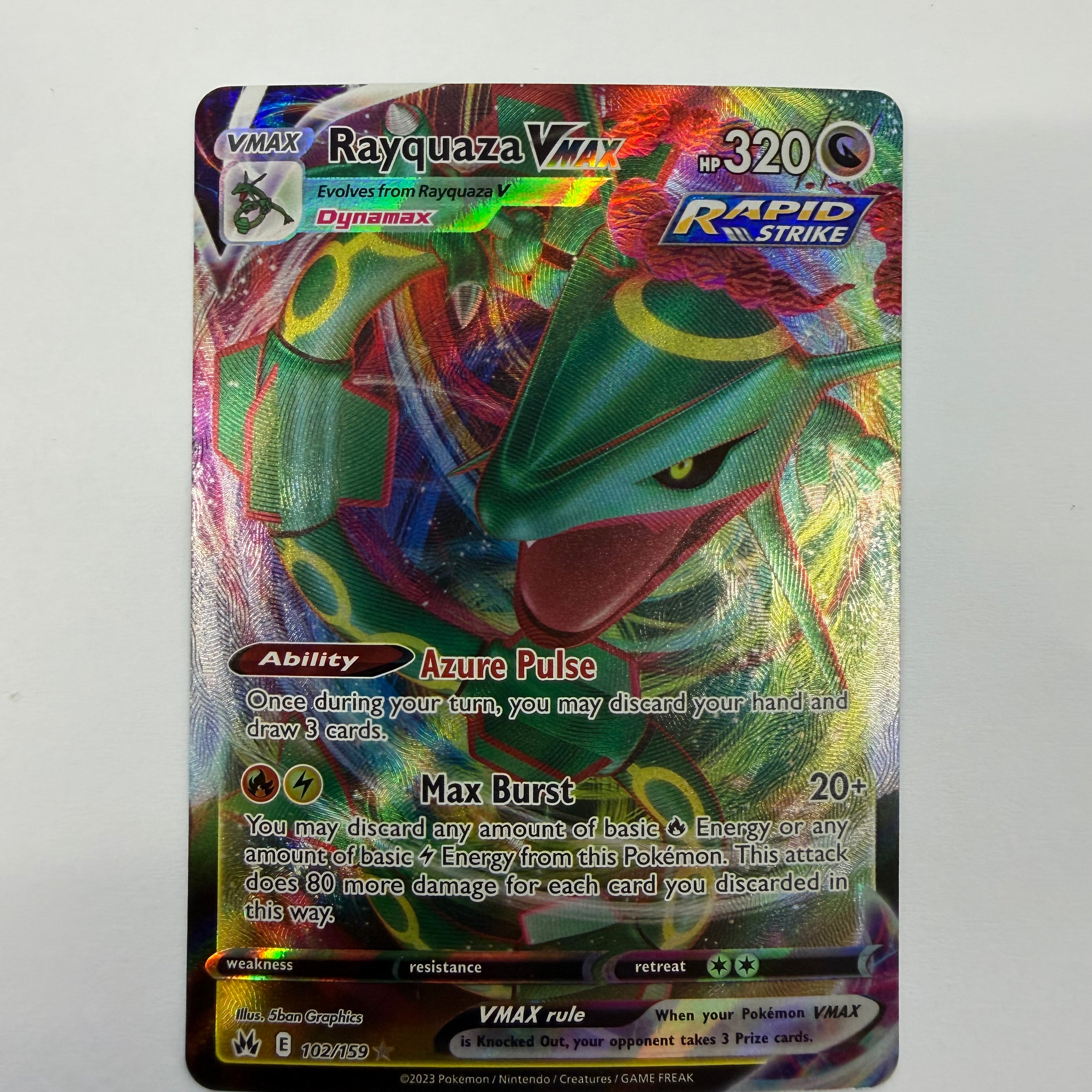 Pokémon TCG - Crown Zenith Rayquaza VMax 102/159 NM