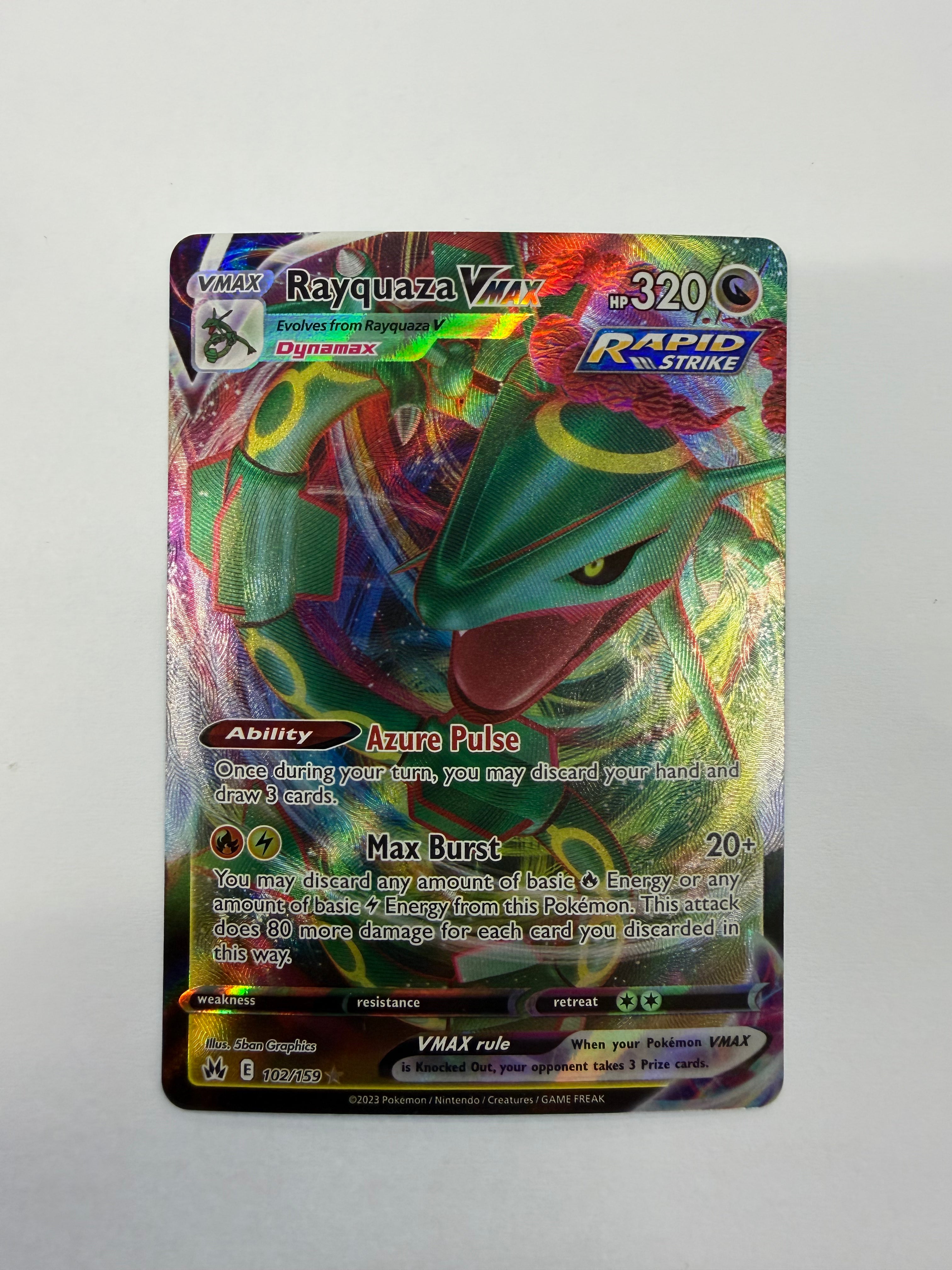 Pokémon TCG - Crown Zenith Rayquaza VMax 102/159 NM