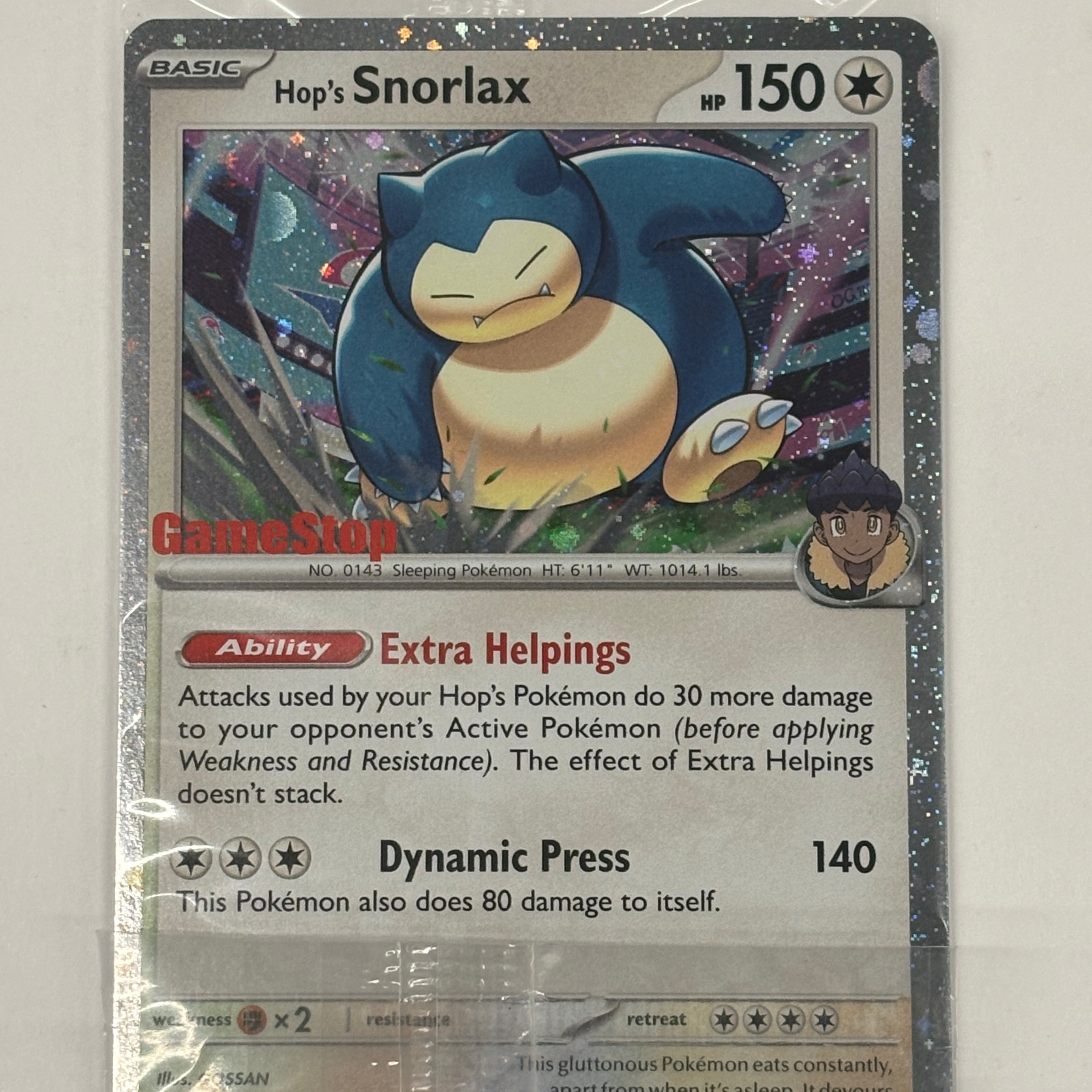 Pokémon TCG - Scarlet & Violet Promo Cards Hop’s Snorlax 117/159 (Gamestop Stamped & Sealed) NM