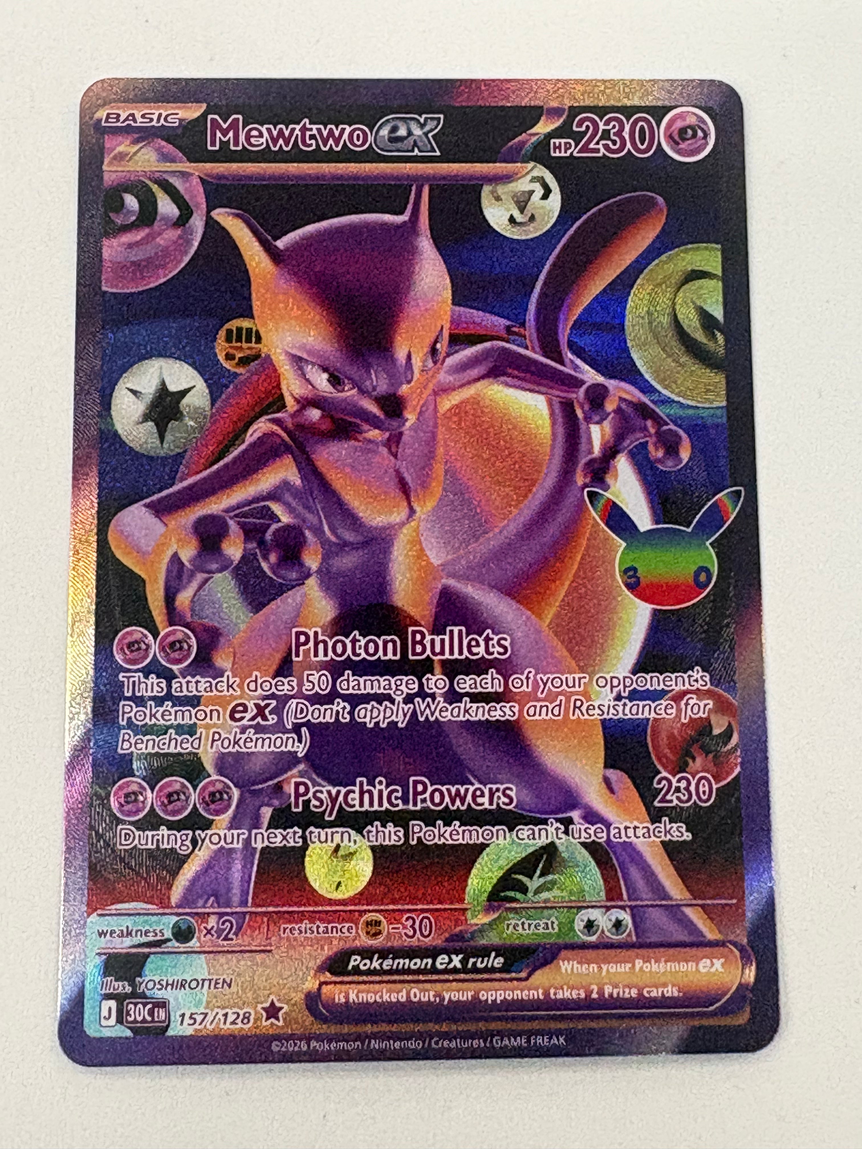 Pokémon TCG - 30th Celebration Mewtwo ex 157/128 NM