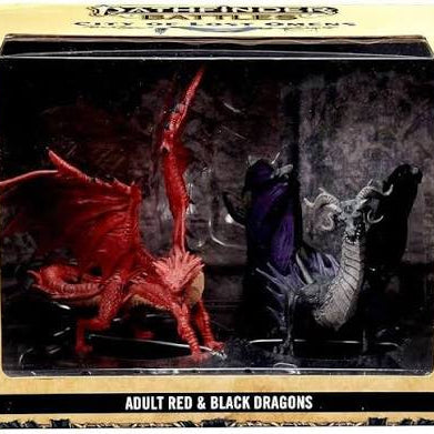 NECA Wizkids Pathfinder Battles City of Lost Omens Adult Red & Black Dragon