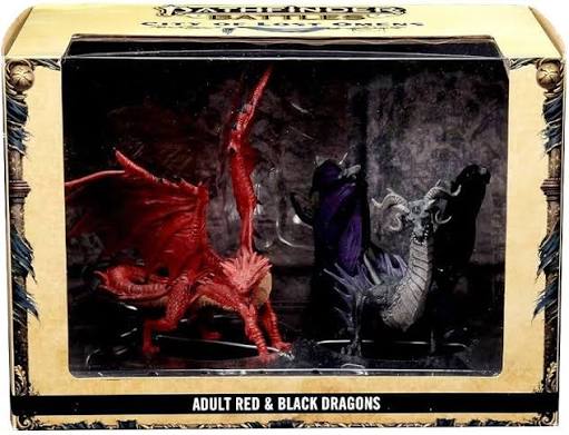 NECA Wizkids Pathfinder Battles City of Lost Omens Adult Red & Black Dragon