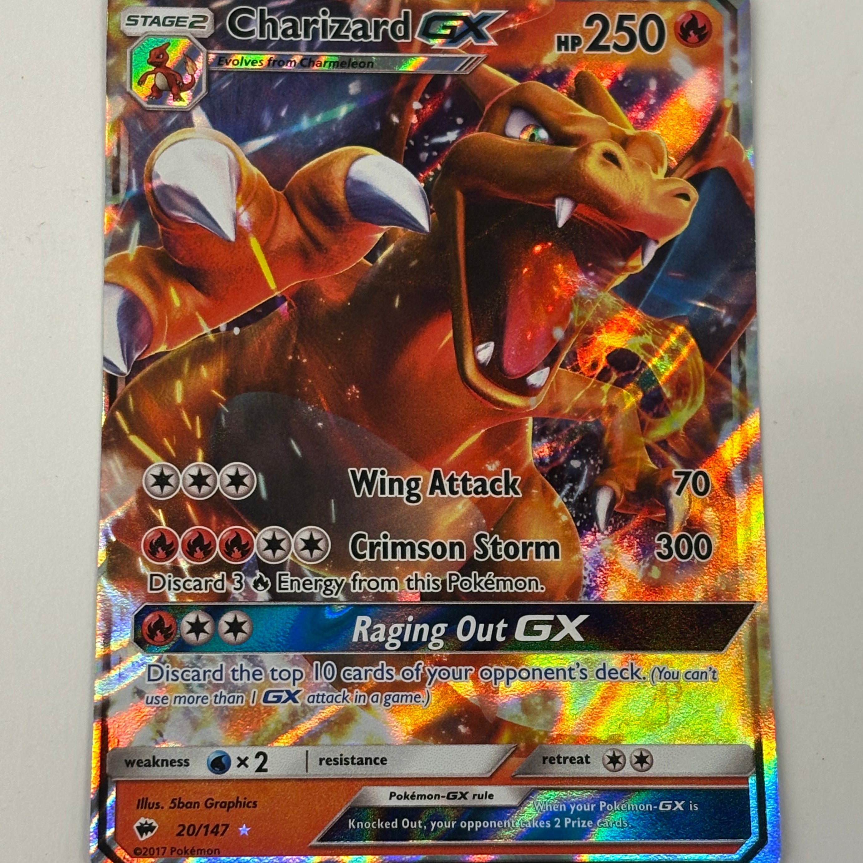 Pokémon TCG - Burning Shadows Charizard GX 20/147 MP