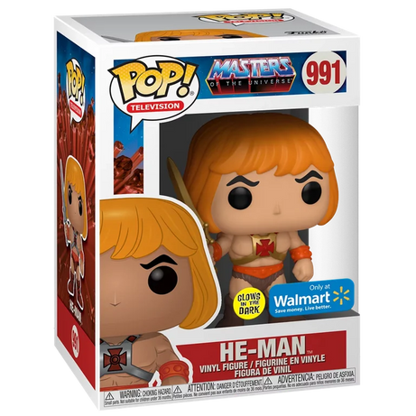 Funko Pop! Television Masters of the Universe He-Man #991 GITD Walmart Exclusive