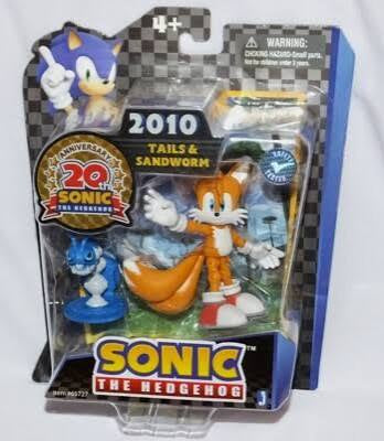 Jazwares 20th Anniversary 2010 Tails & Sandworm Action Figure