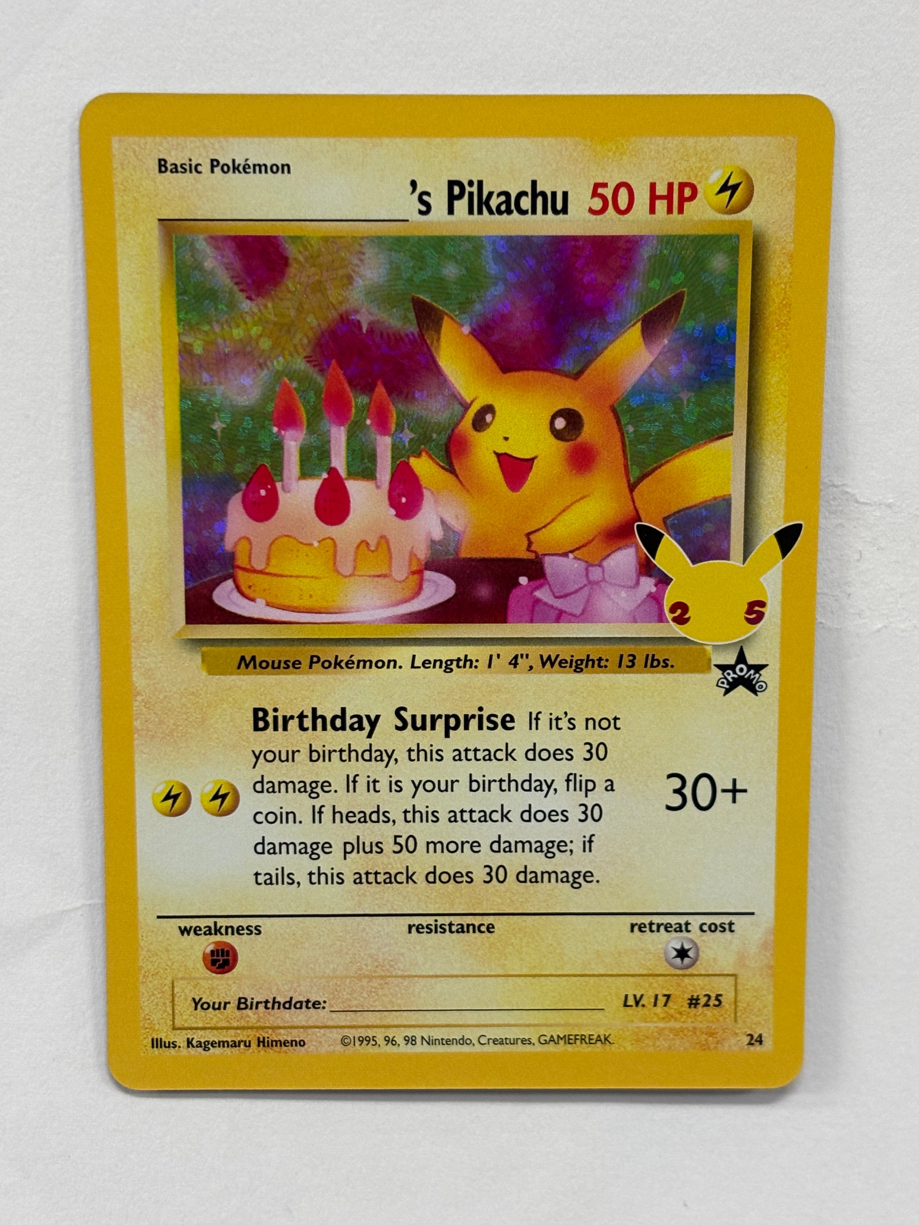 Pokémon TCG - 25th Anniversary Promo Cards __’s Pikachu #25 NM
