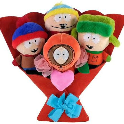 Ruz South Park Kenny, Stan, Kyle, Eric 4-Pack Bouquet Plush