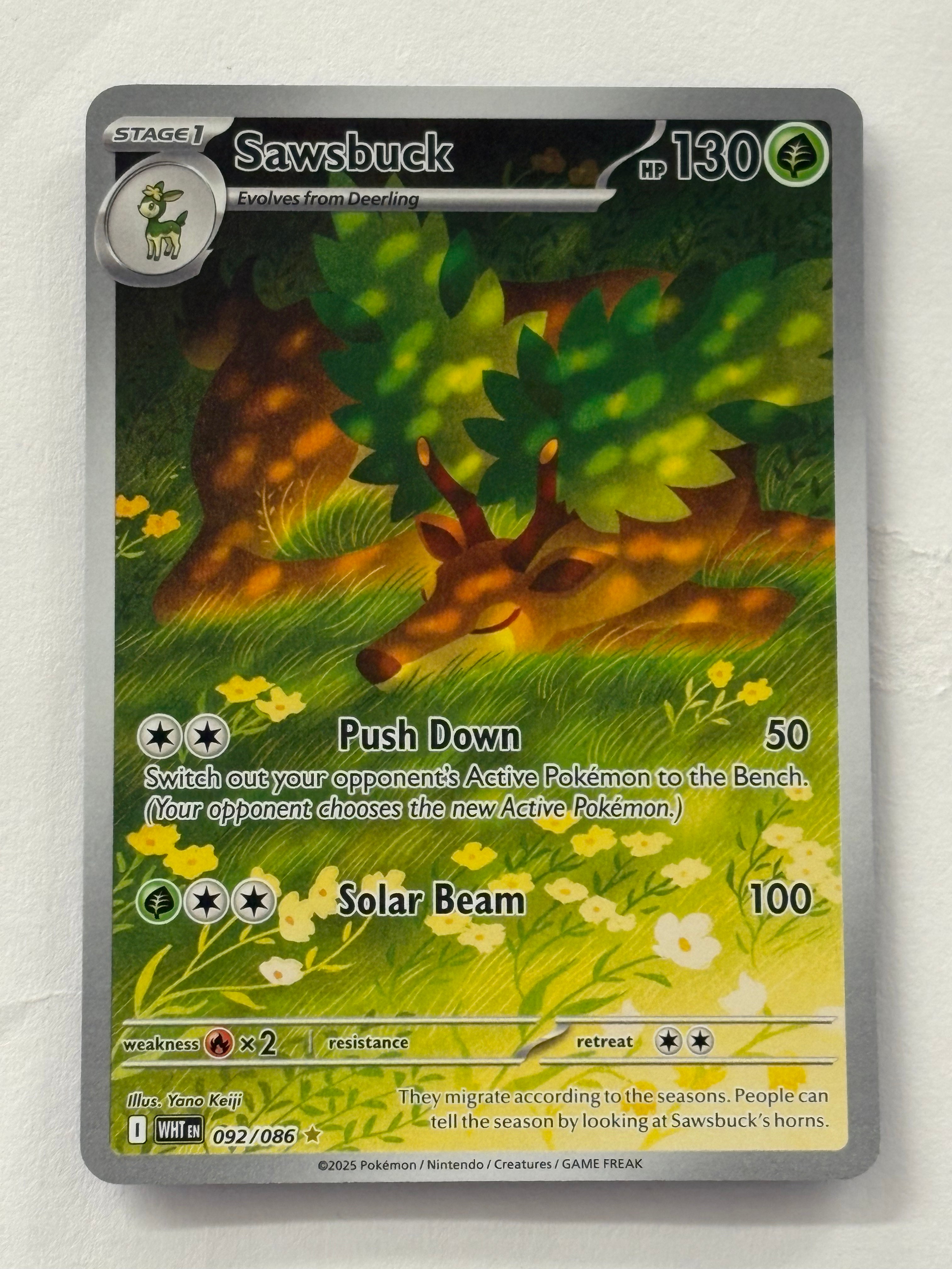 Pokémon TCG - White Flare Sawsbuck ex 168/086 NM
