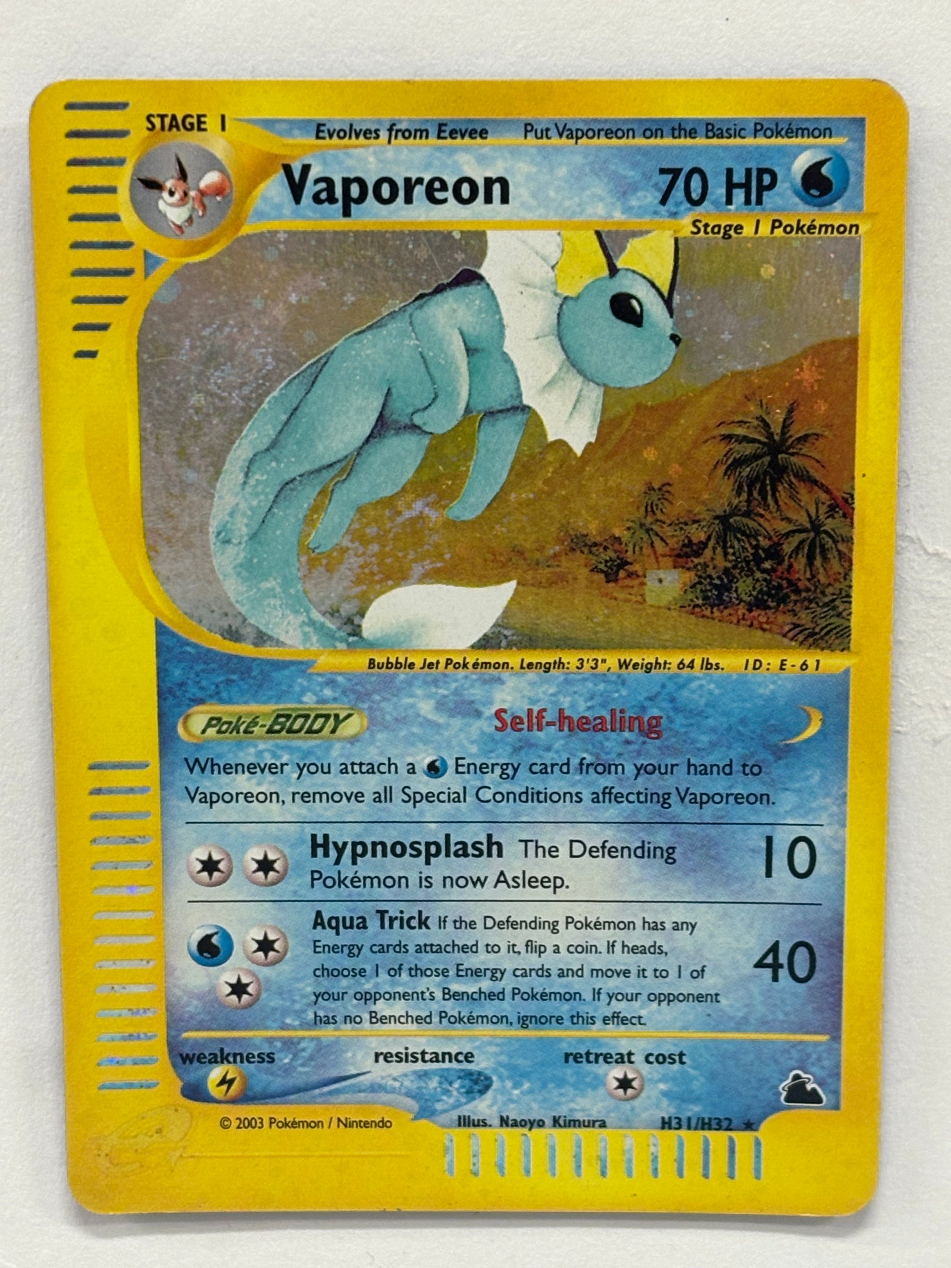 Pokémon TCG - Skyridge Vaporeon H31/H32 NM