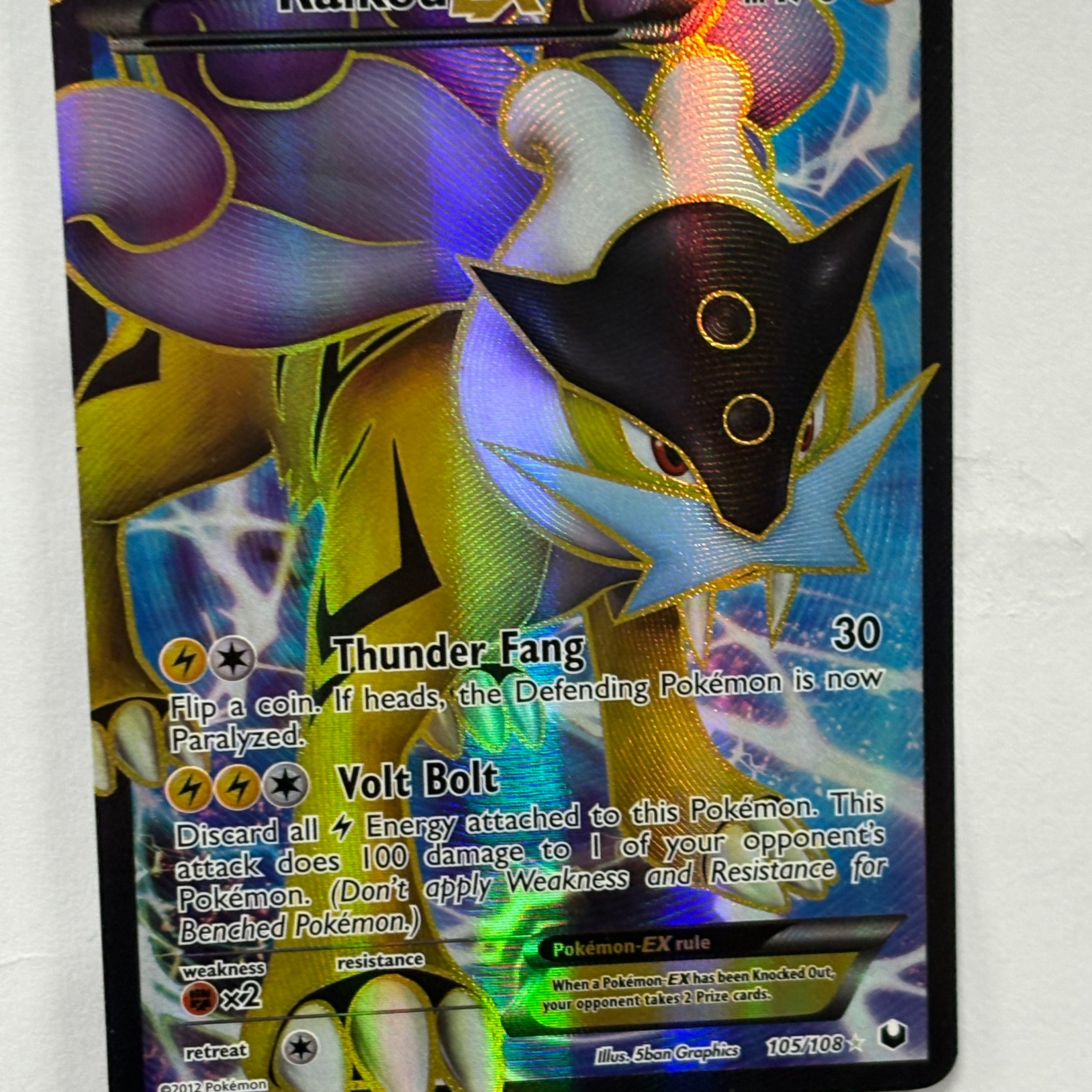 Pokémon TCG - Dark Explorers Raikou EX 105/108 NM