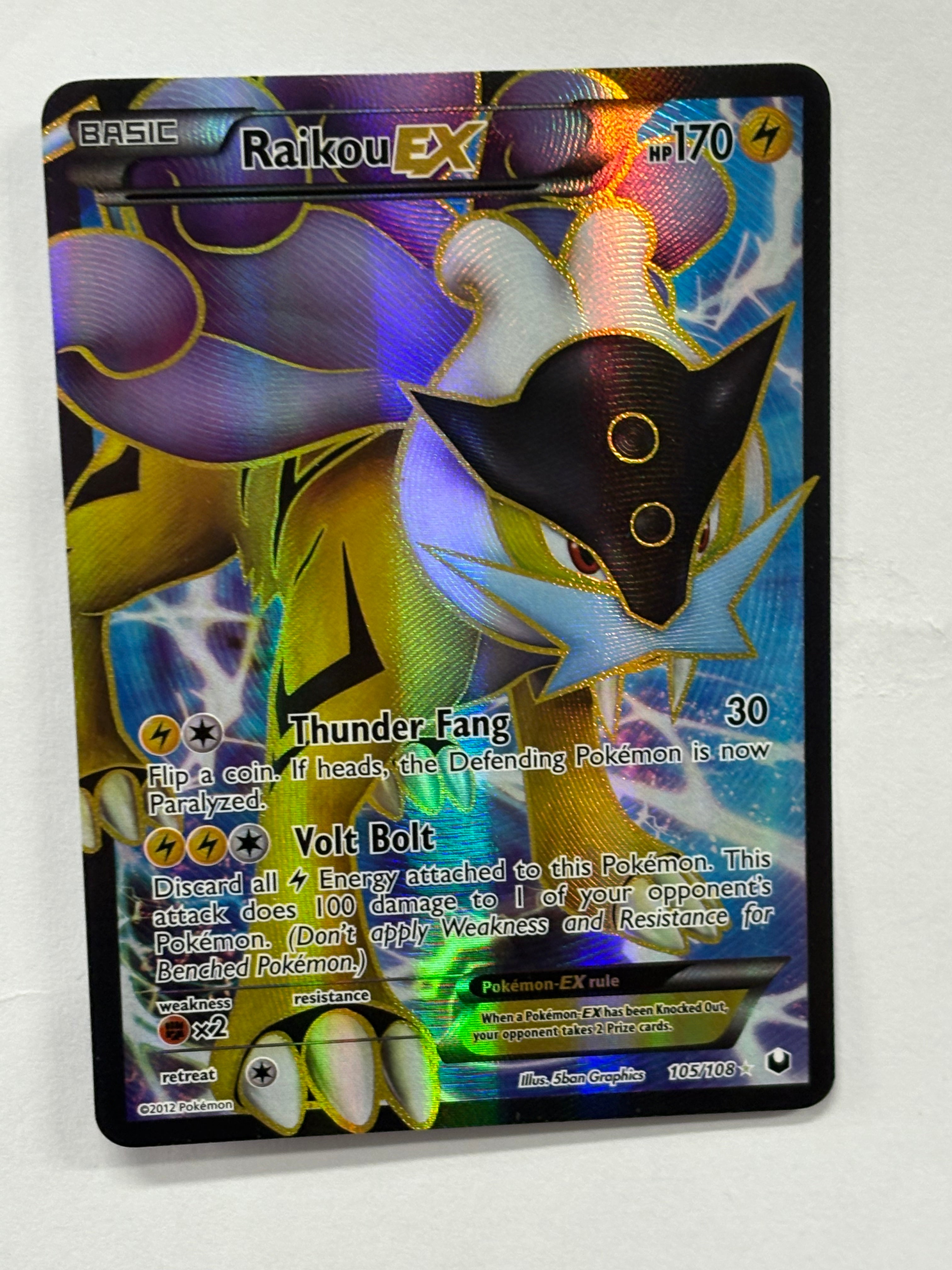 Pokémon TCG - Dark Explorers Raikou EX 105/108 NM