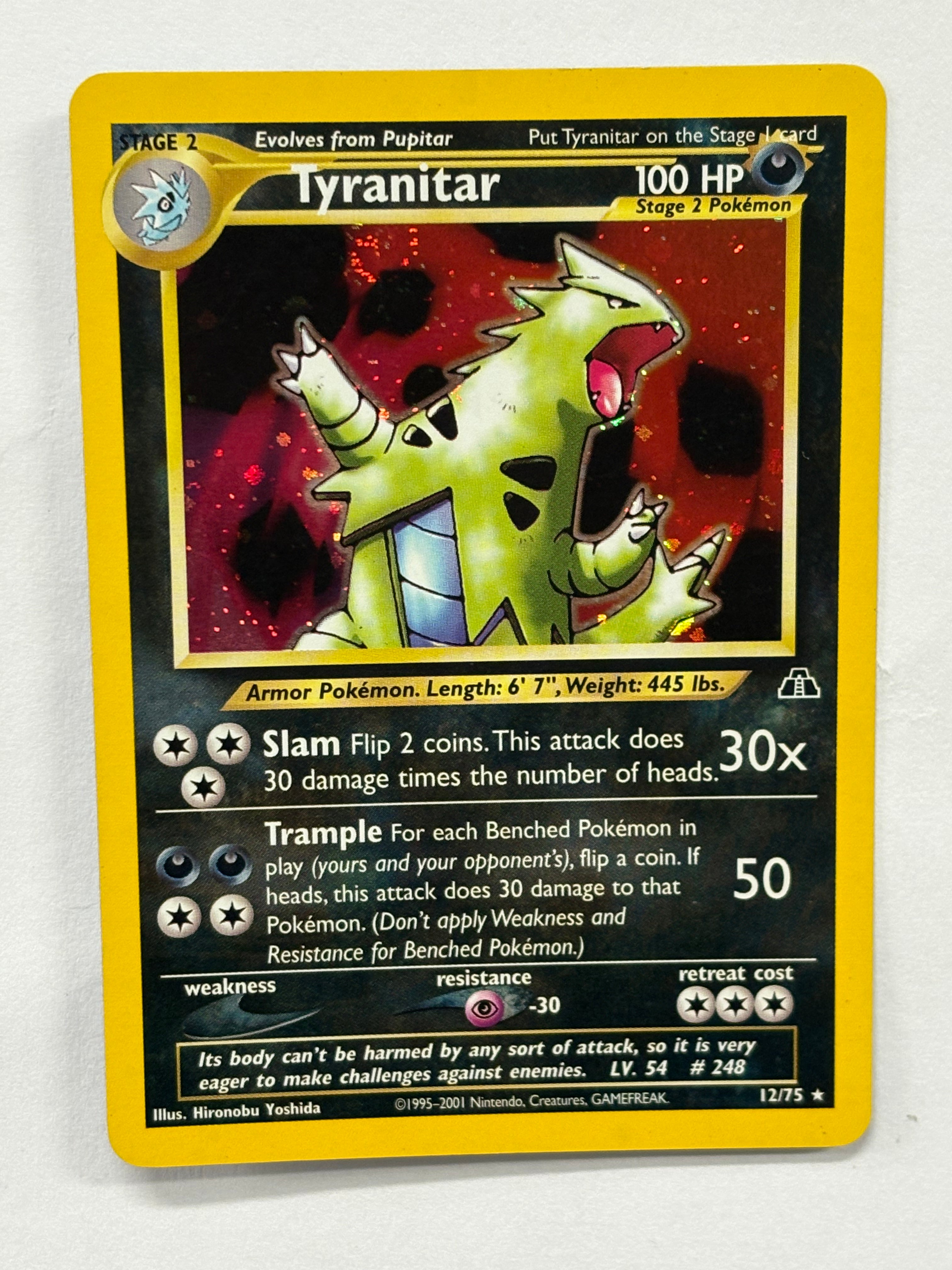 Pokémon TCG - Neo Discovery Unlimited Tyranitar Holo 12/75 NM