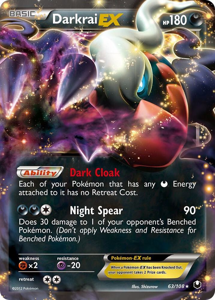 Pokémon TCG - Dark Explorers Darkrai EX 63/108 NM