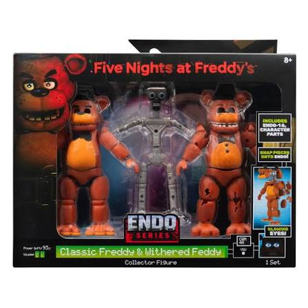 Jazwares Five Nights At Freddy's Endo Series Classic Freddy & Withered Freddy 2 Pack Collector Figure