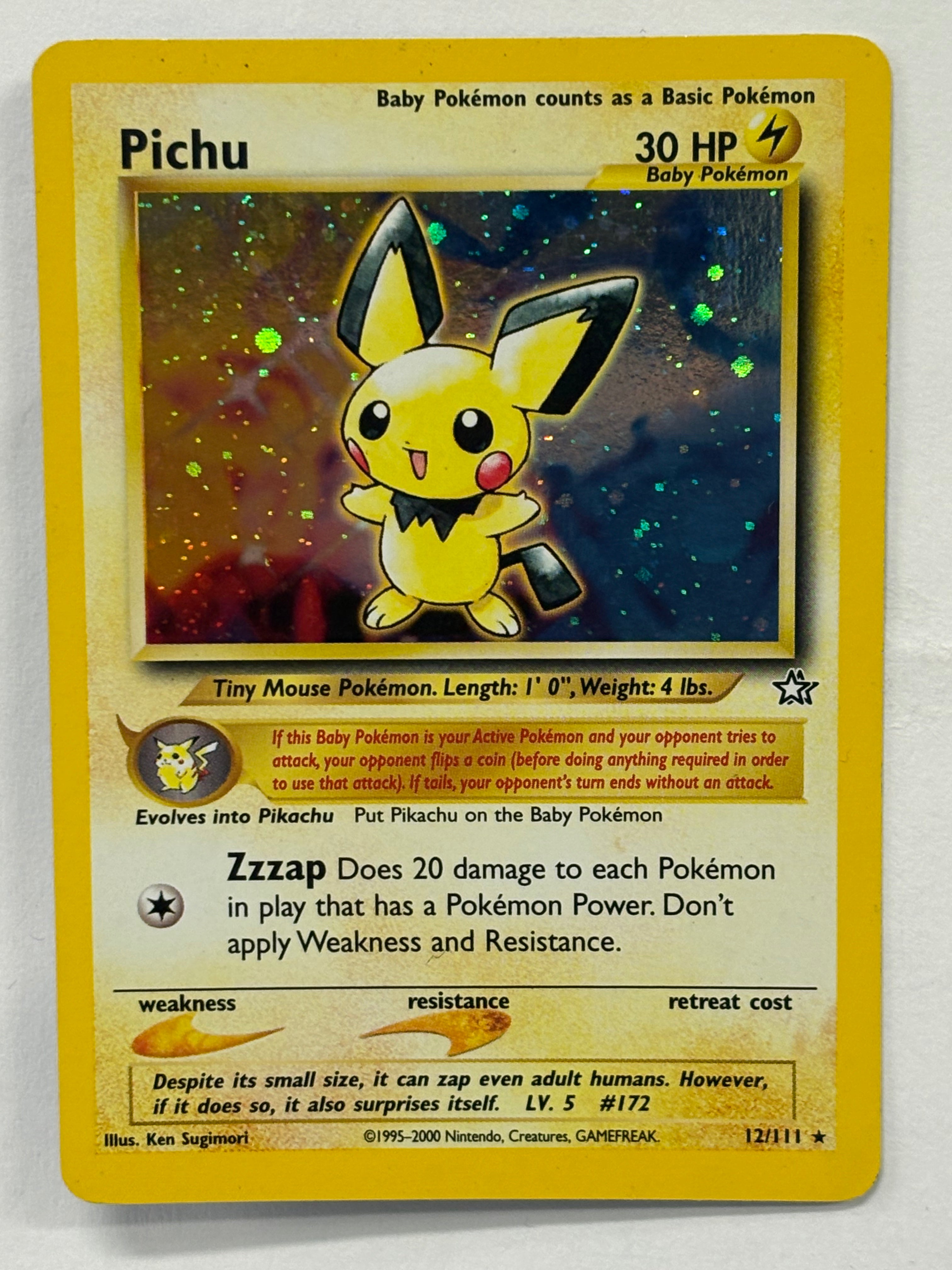 Pokémon TCG - Neo Genesis Pichu Holo 12/111 LP