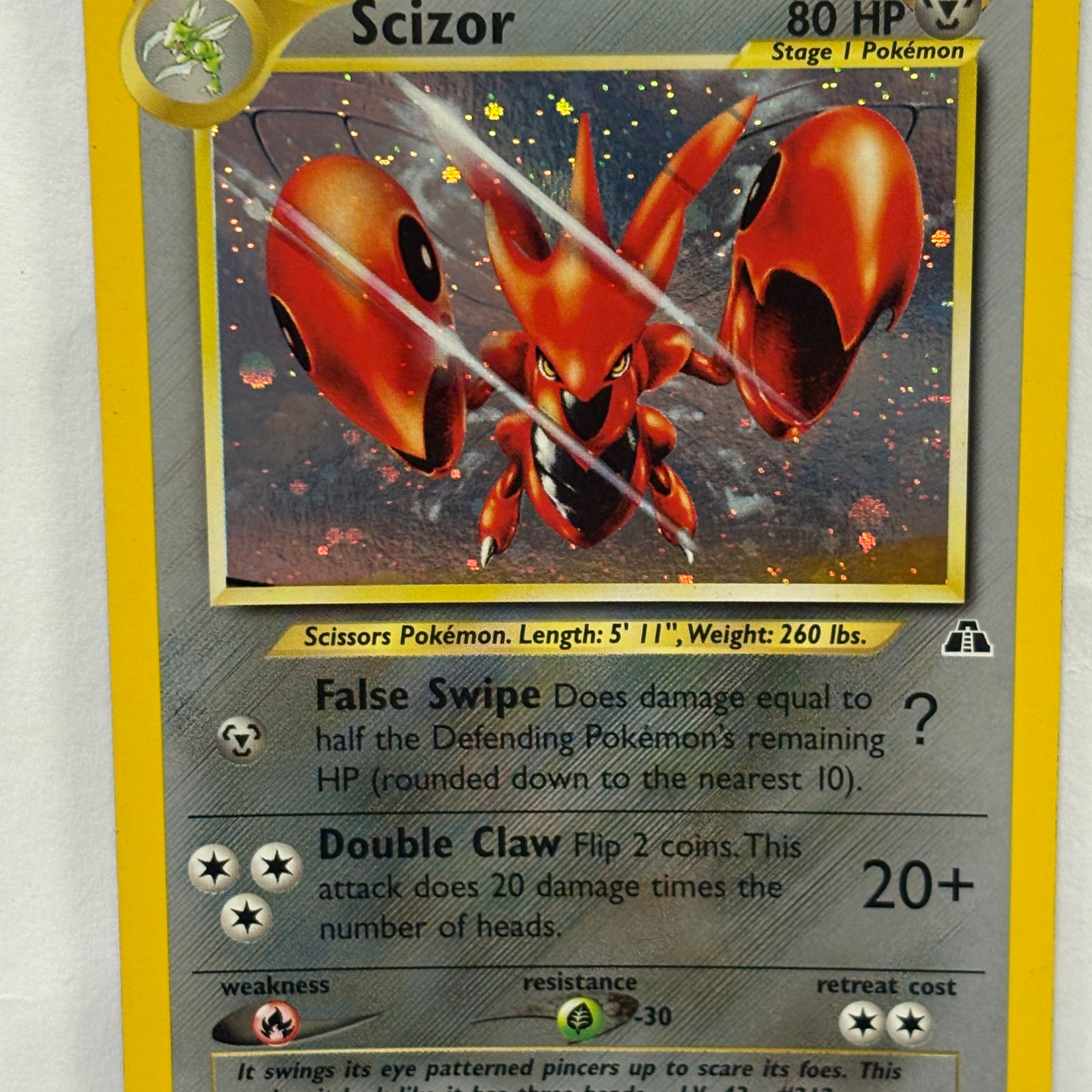 Pokémon TCG - Neo Discovery Unlimited Scizor Holo 10/75 NM