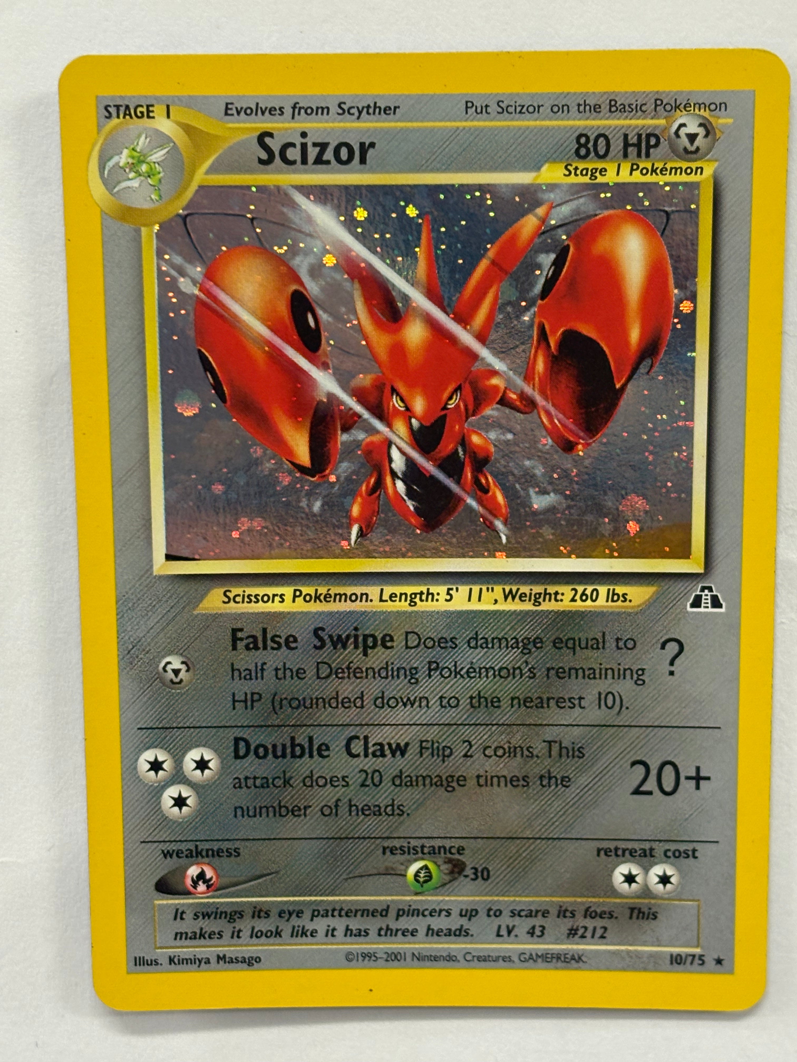 Pokémon TCG - Neo Discovery Unlimited Scizor Holo 10/75 NM