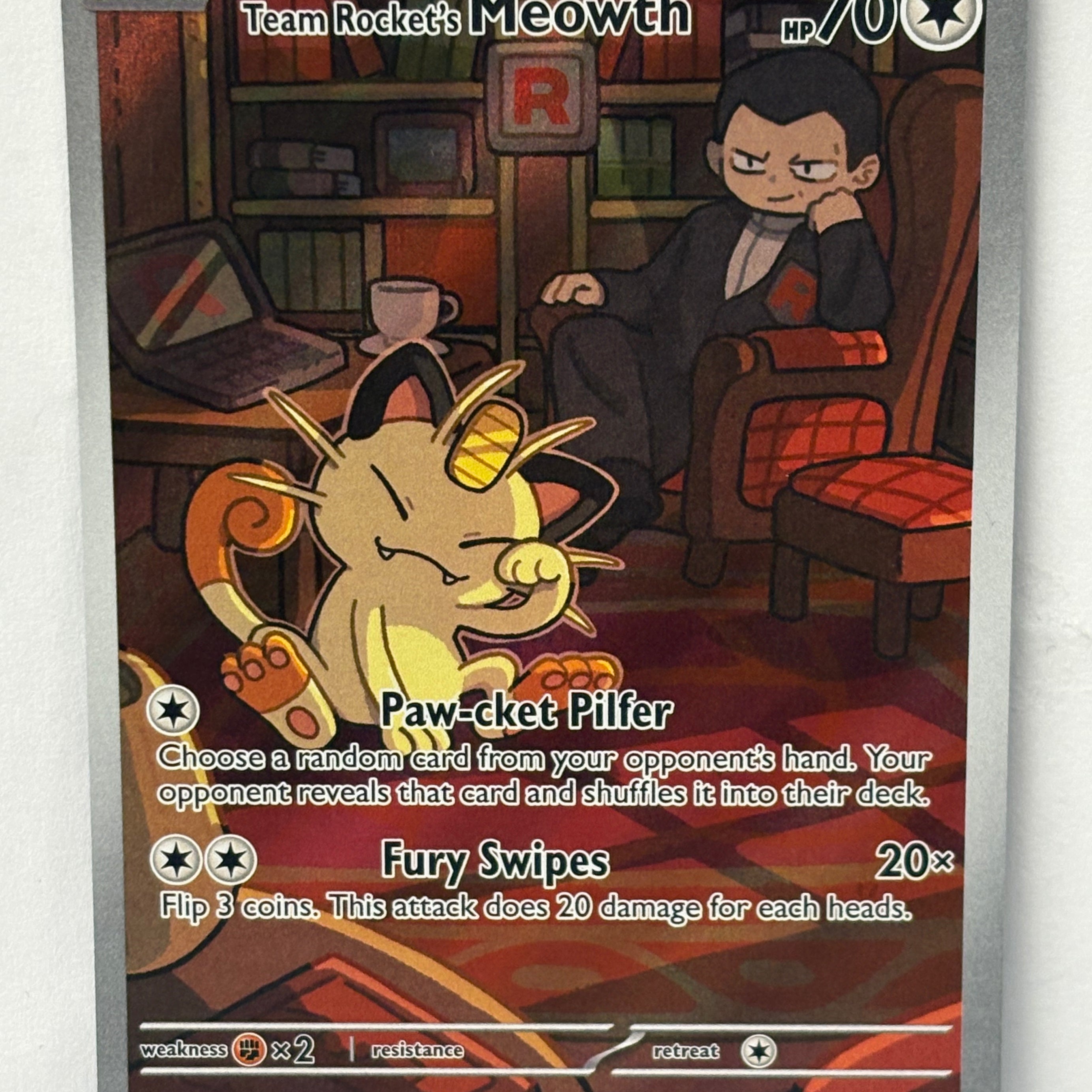 Pokémon TCG - Destined Rivals Team Rocket's Meowth 203/182 NM