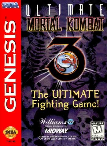 Sega Genesis Ultimate Mortal Kombat 3 Video Game
