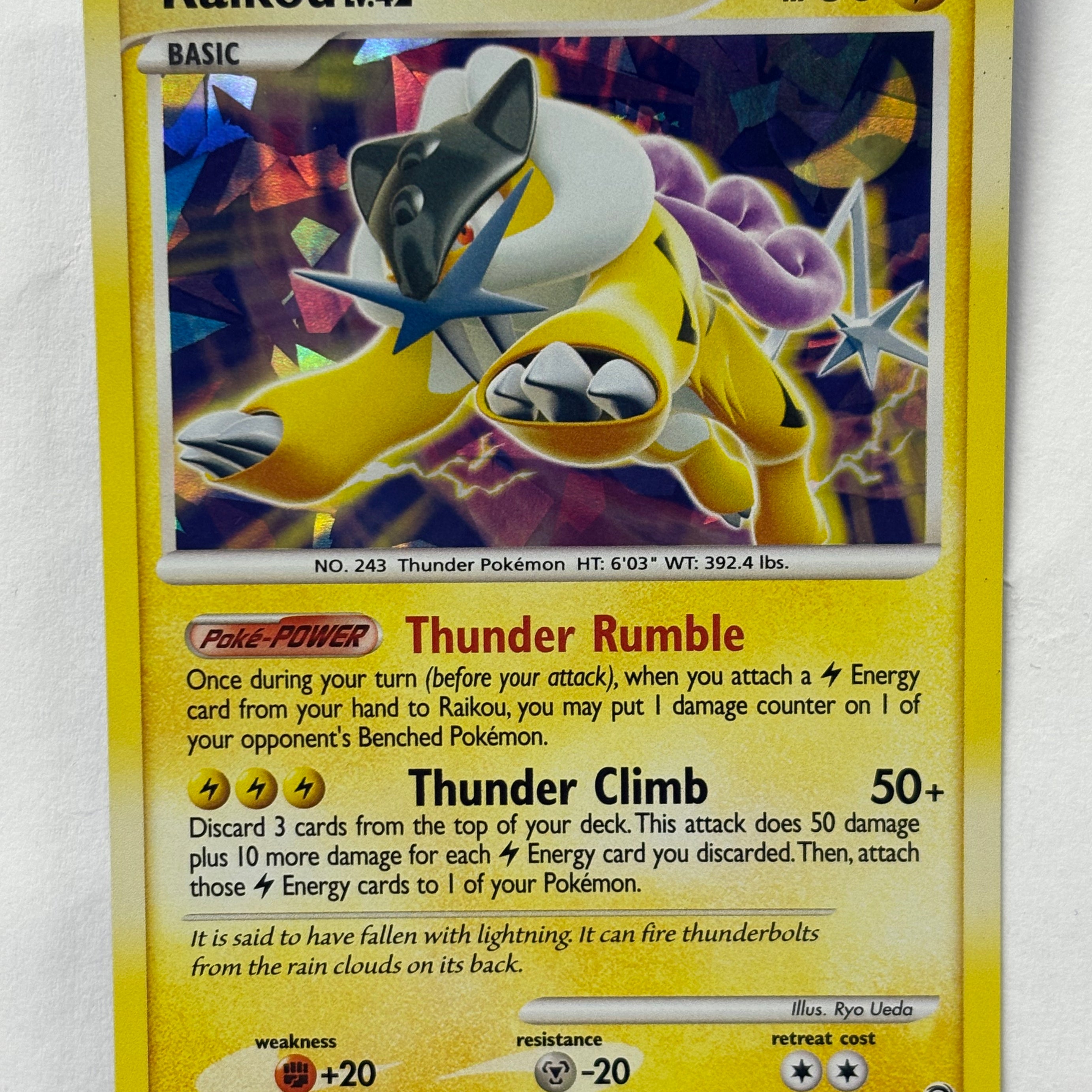Pokémon TCG -Secret Wonders Raikou 16/132 (Holo) NM