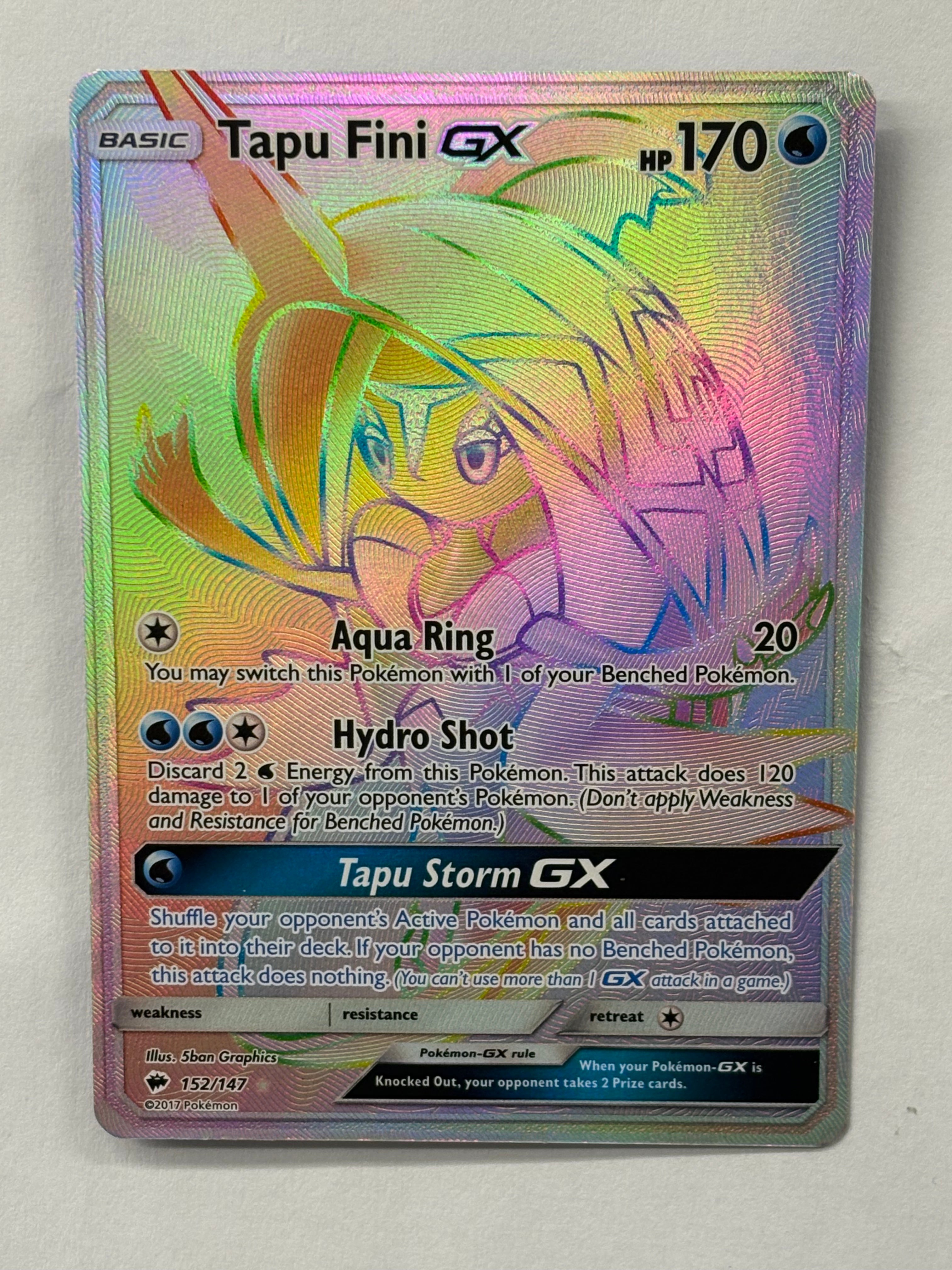 Pokémon TCG - Burning Shadows Tapu Fini GX 152/147 NM