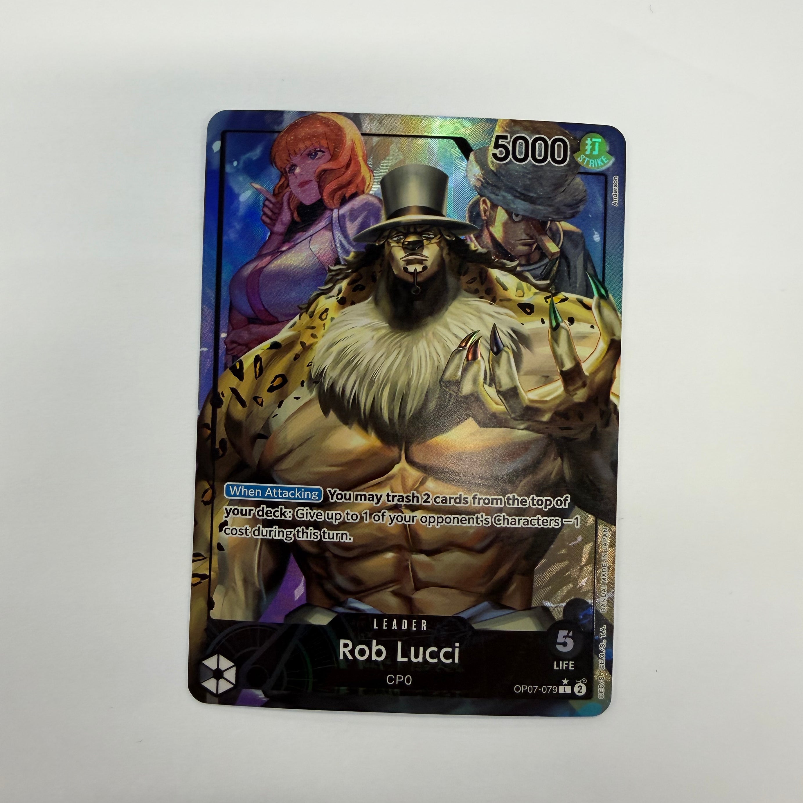 One Piece TCG - 500 Years in the Future OP-07 Rob Lucci (Alternate Art) OP07-079 NM