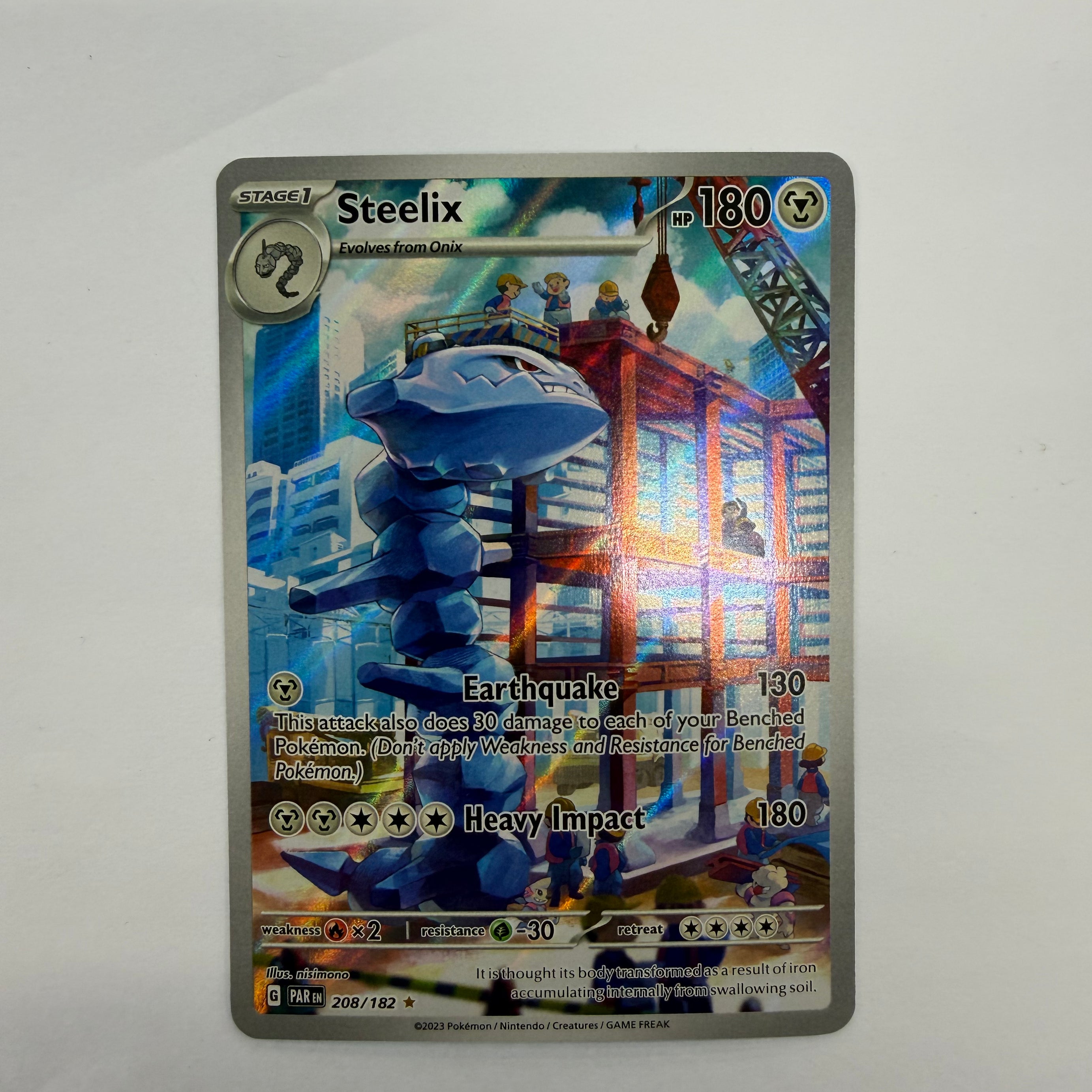 Pokémon TCG - Paradox Rift Steelix 208/182 NM