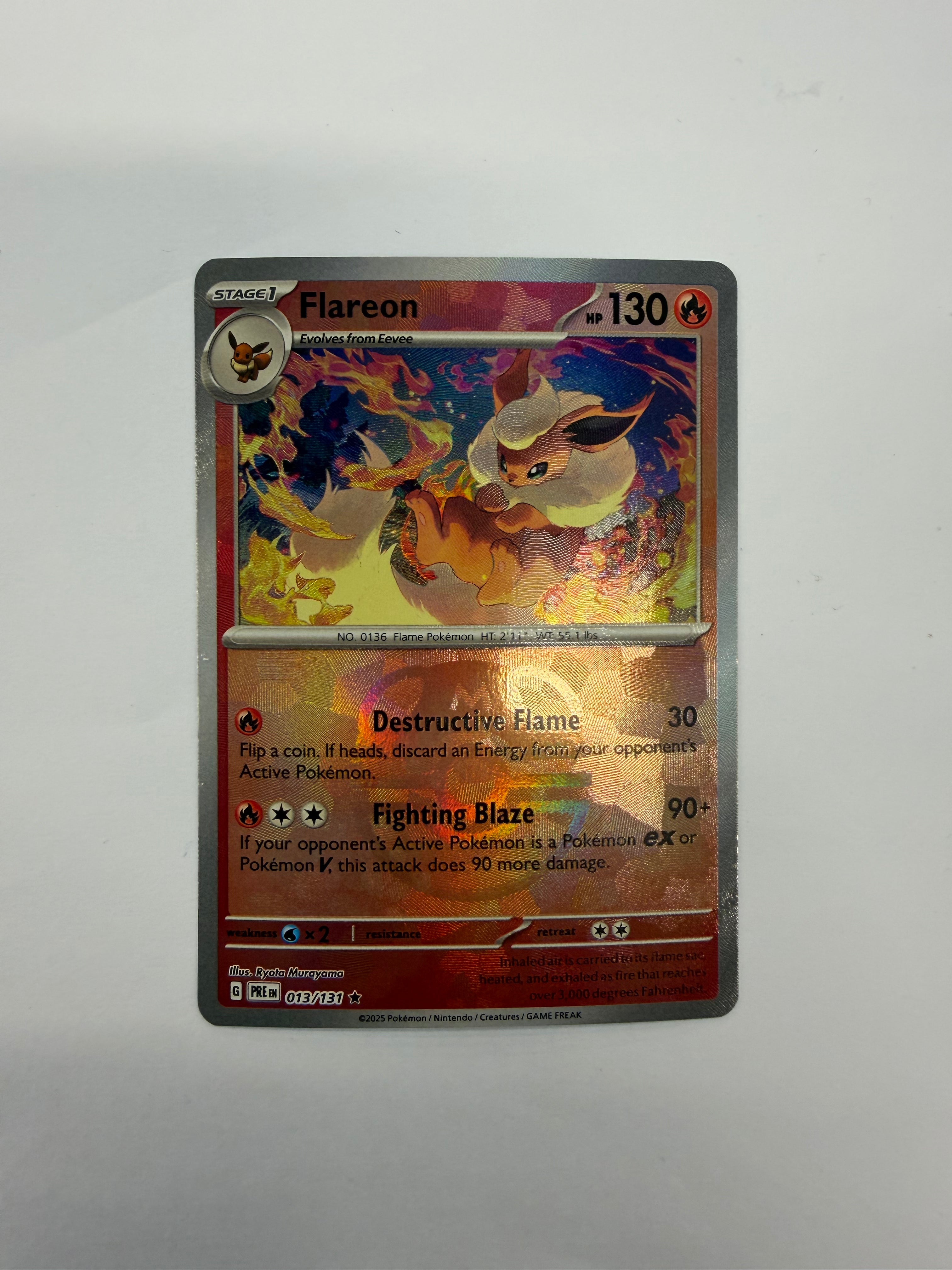 Pokémon TCG - Prismatic Evolutions Flareon 013/131 Masterball NM