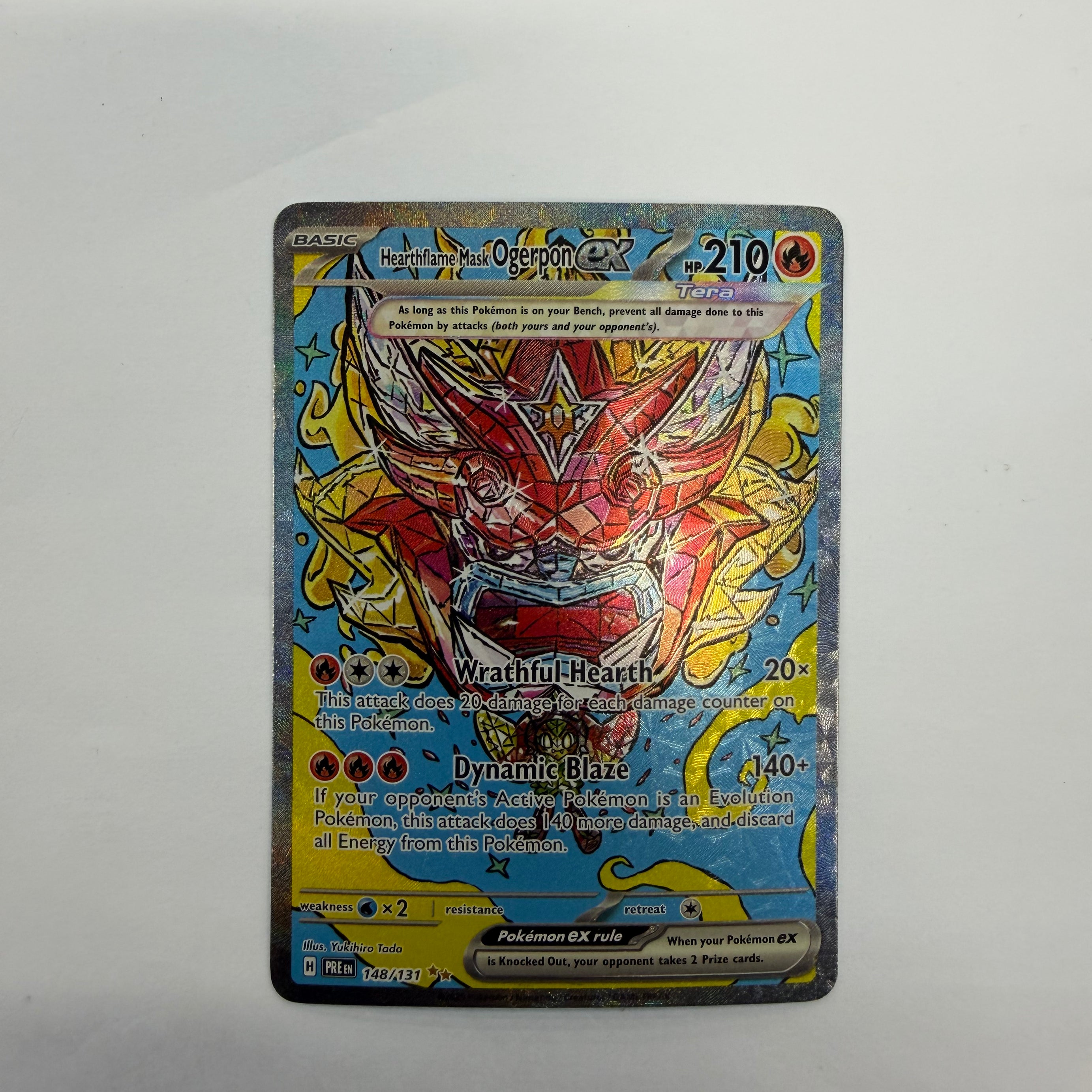 Pokémon TCG - Prismatic Evolutions Hearthflame Mask Ogerpon ex 148/131 NM