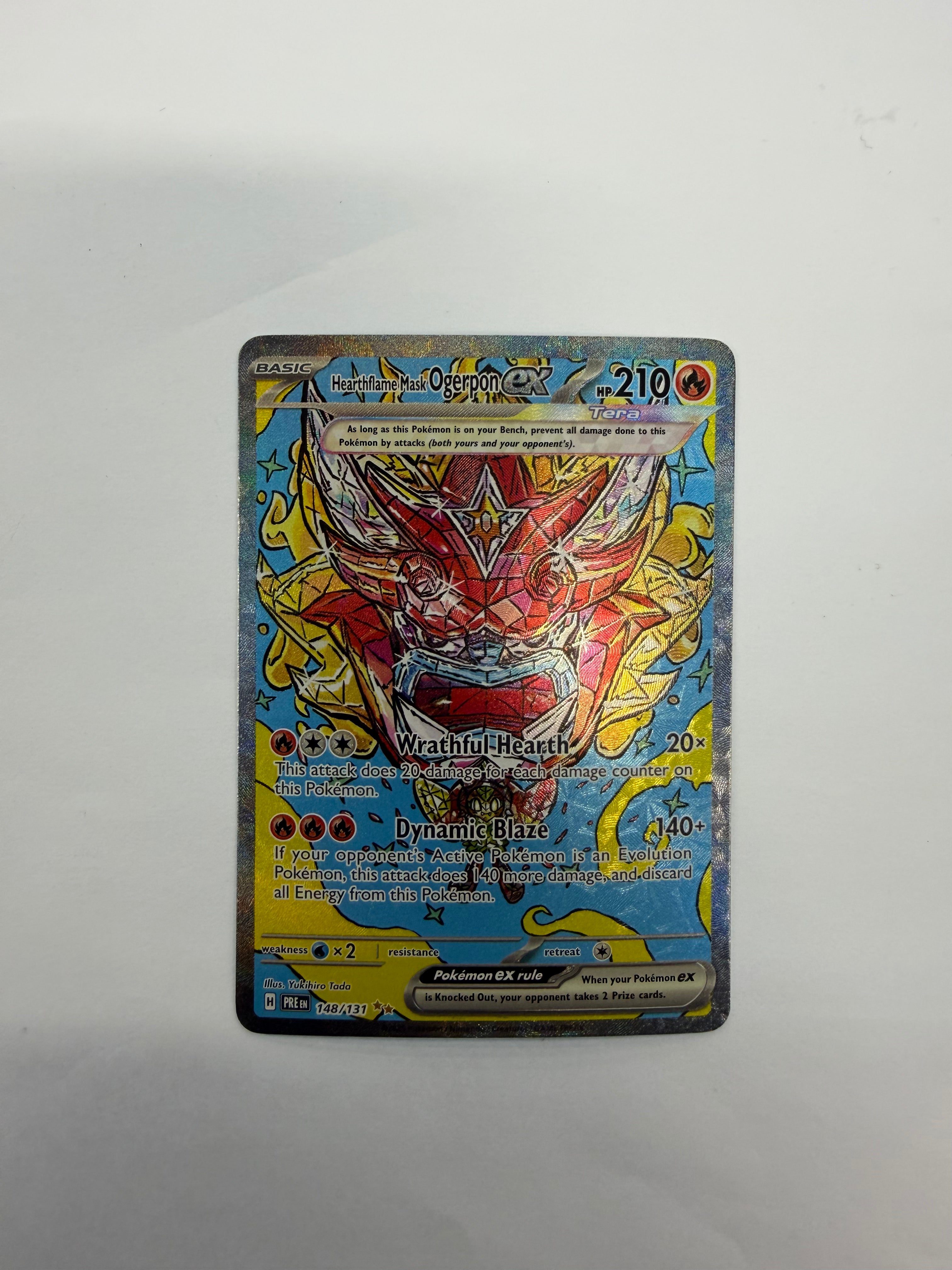 Pokémon TCG - Prismatic Evolutions Hearthflame Mask Ogerpon ex 148/131 NM