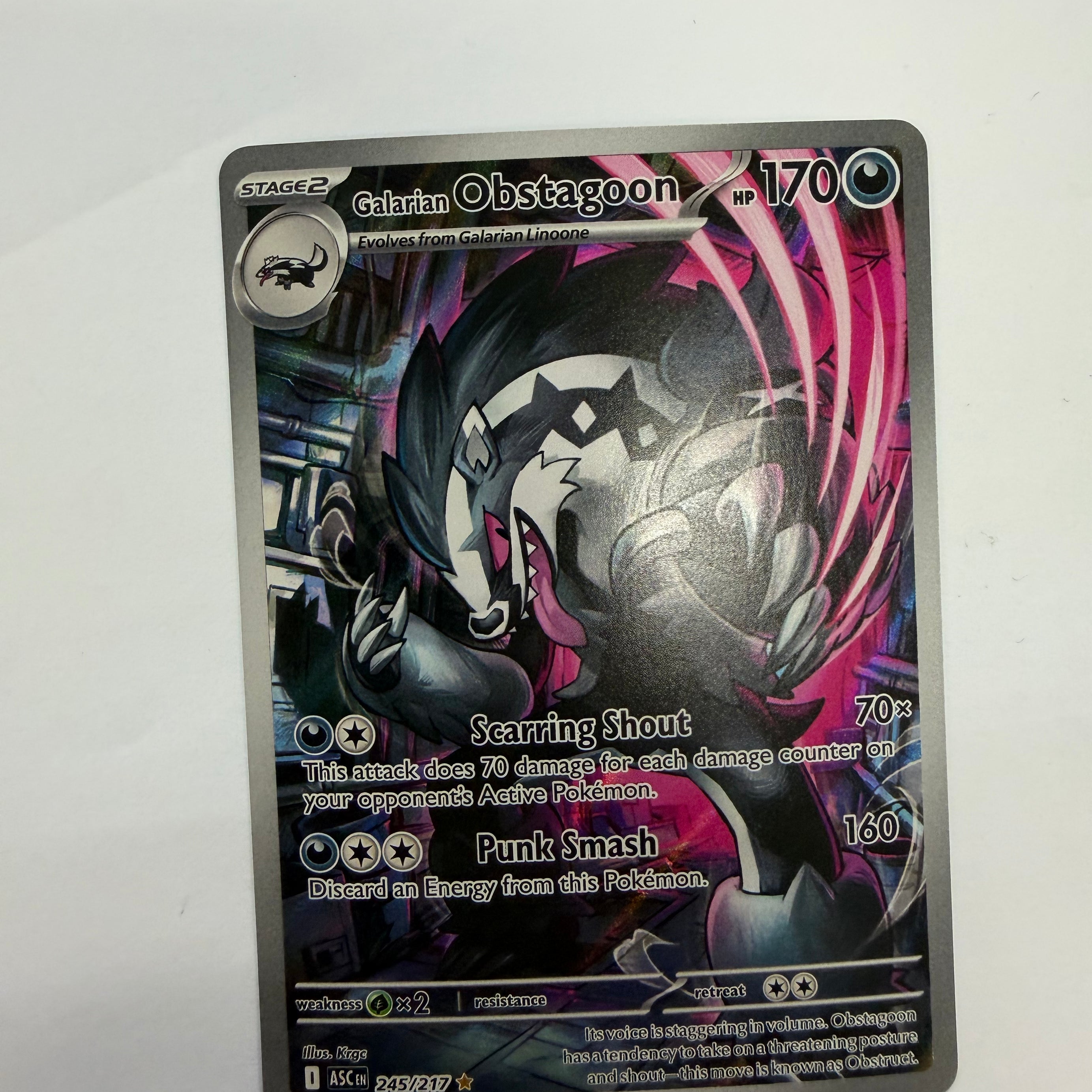 Pokémon TCG - Ascended Heroes Galarian Obstagoon 245/217 NM